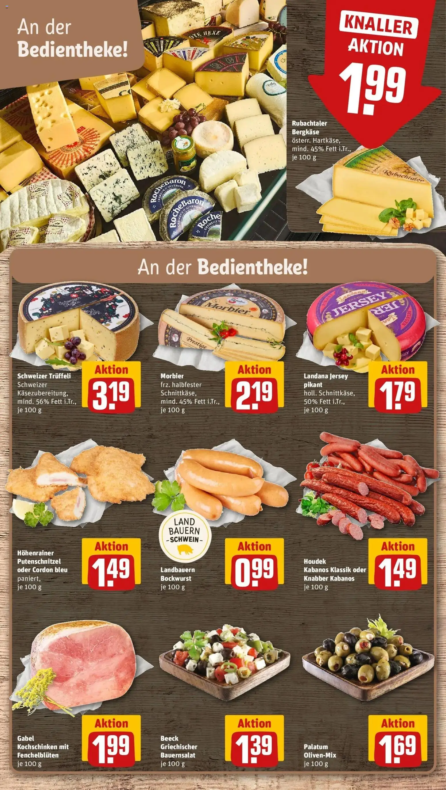 REWE Prospekt ab 31.08.2026 zum Blättern » Angebote | Seite: 13 | Produkte: Bockwurst, Gouda, Putenschnitzel