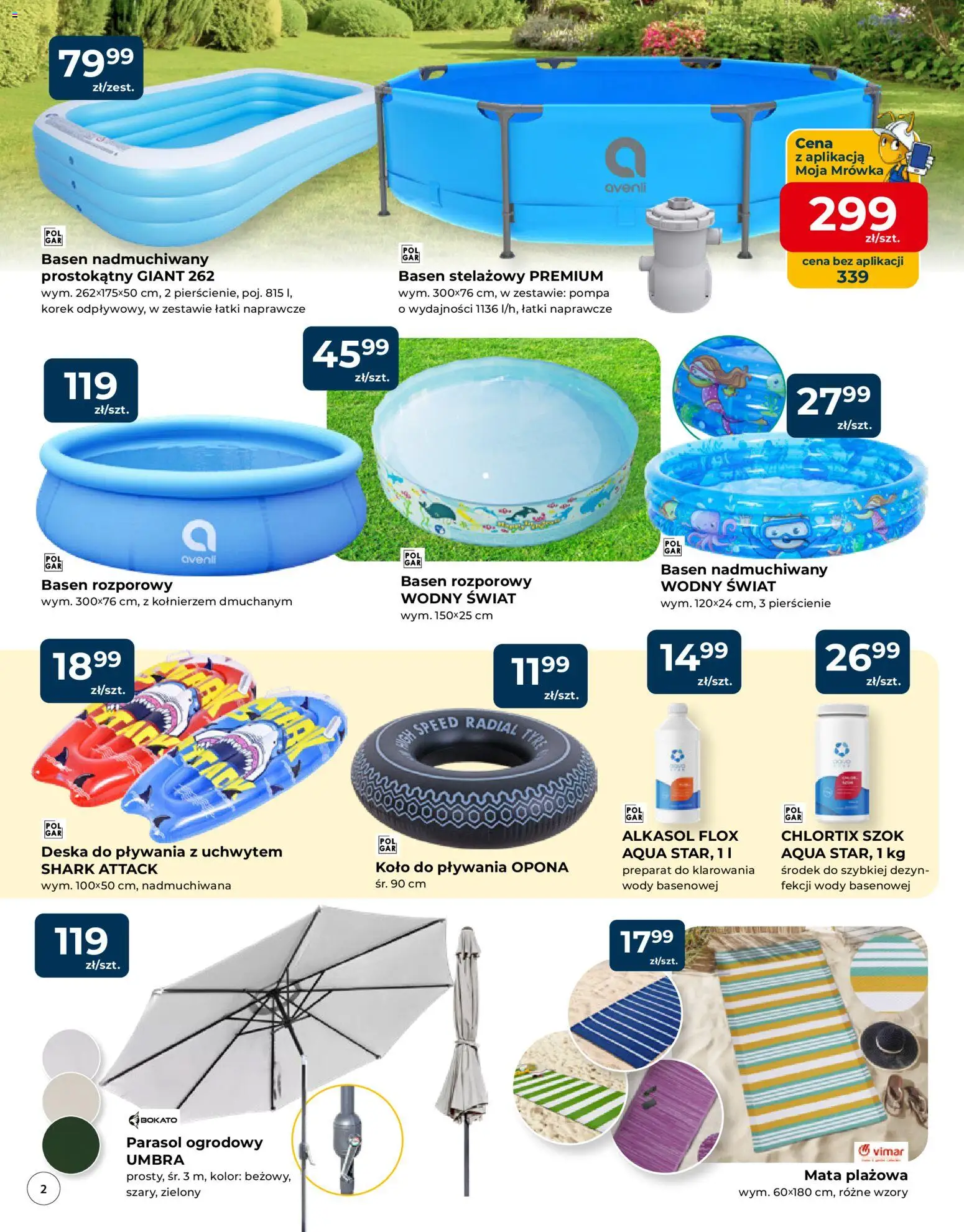 Mrówka gazetka - Elbląg od 03.06.2026 | Strona: 2 | Produkty: Parasol, Basen