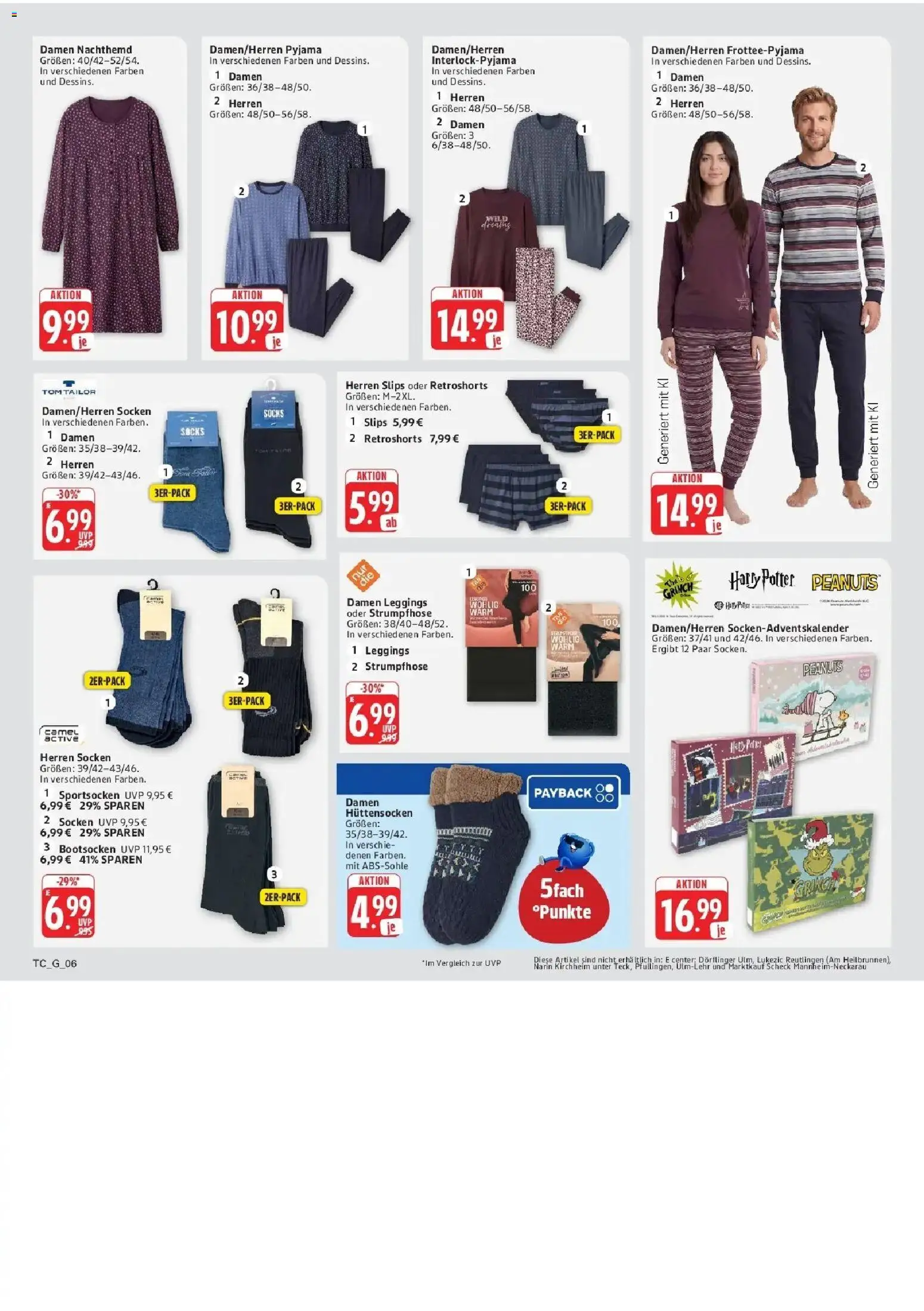 E center Prospekt Mainz-Weisenau (ab 26.10.2026) zum Blättern | Seite: 75 | Produkte: Socken, Pyjama, Leggings, Strumpfhose
