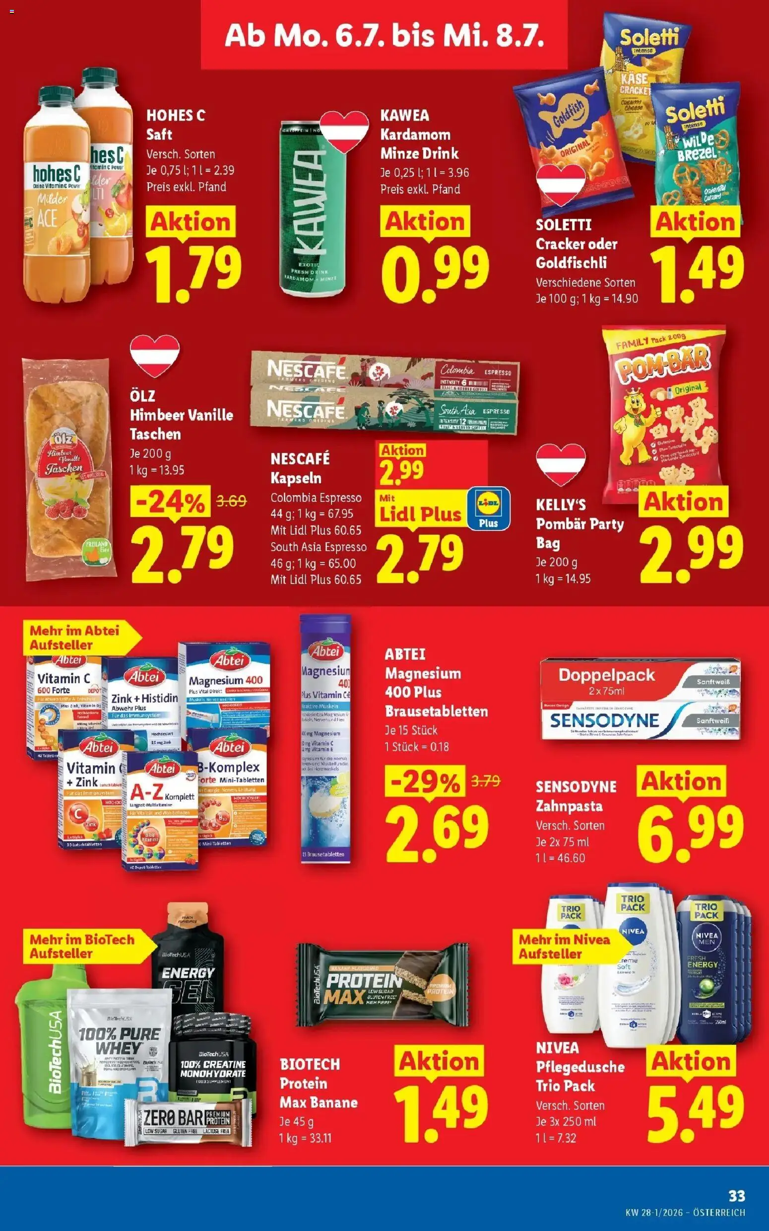 Lidl Flugblatt - Fohnsdorf, Neunkirchen, Graz gültig ab 02.07.2026 | Seite: 42 | Produkte: Käse, Eier, Saft, Zahnpasta