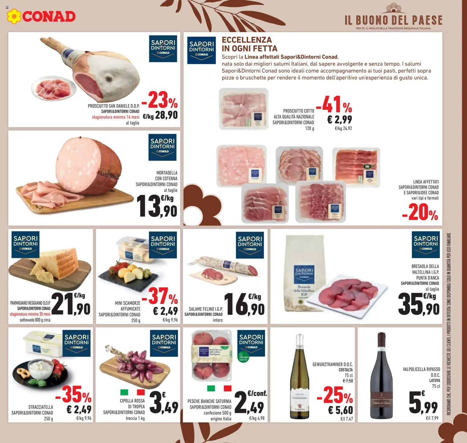 Volantino Conad del 01/07/2026 | Pagina: 7 | Prodotti: Bresaola, Prosciutto, Parmigiano reggiano, Stracciatella