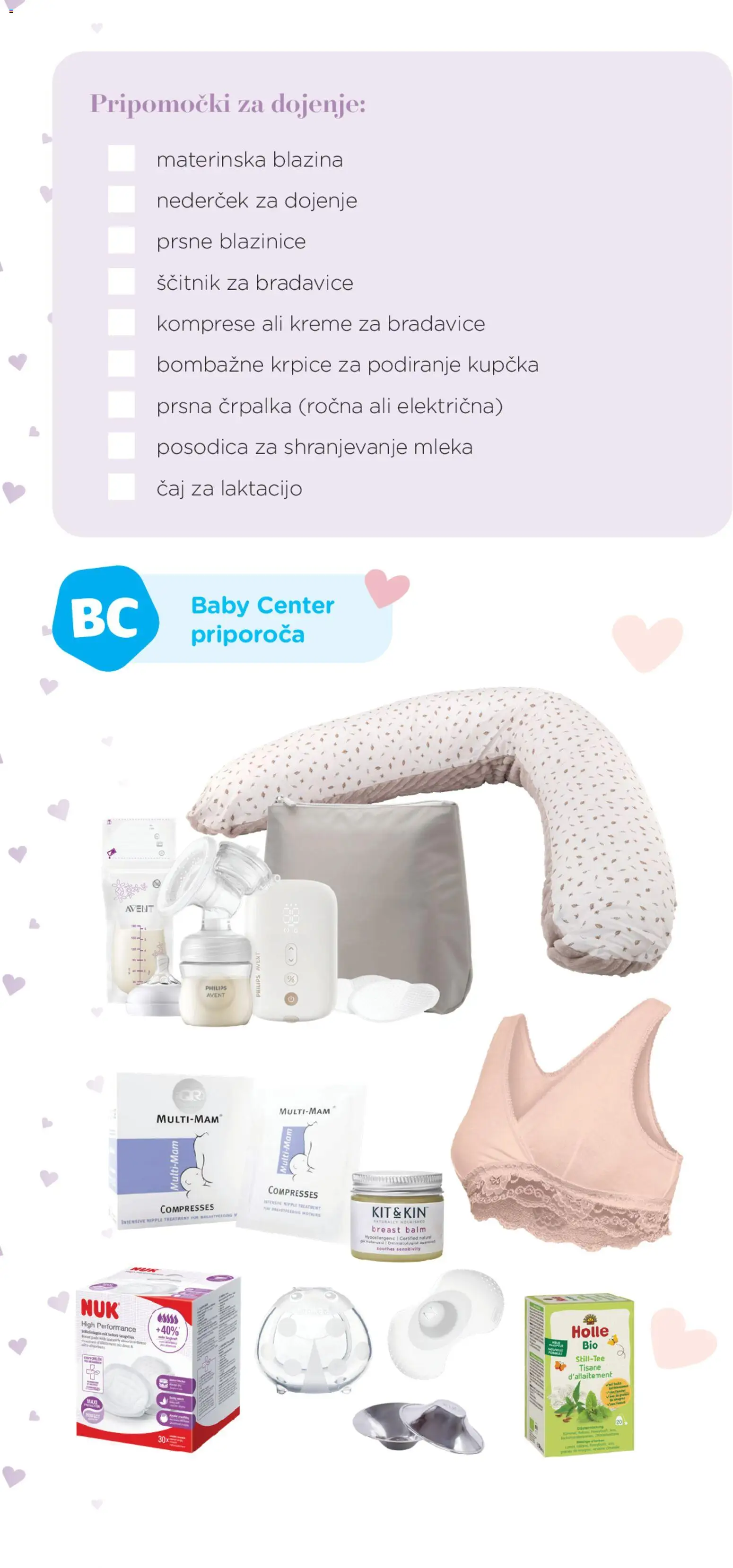 Novi Baby center katalog ponudbe – veljaven od 08.07.2026 | Stran: 14 | Izdelki: Črpalka, Blazina, Caj