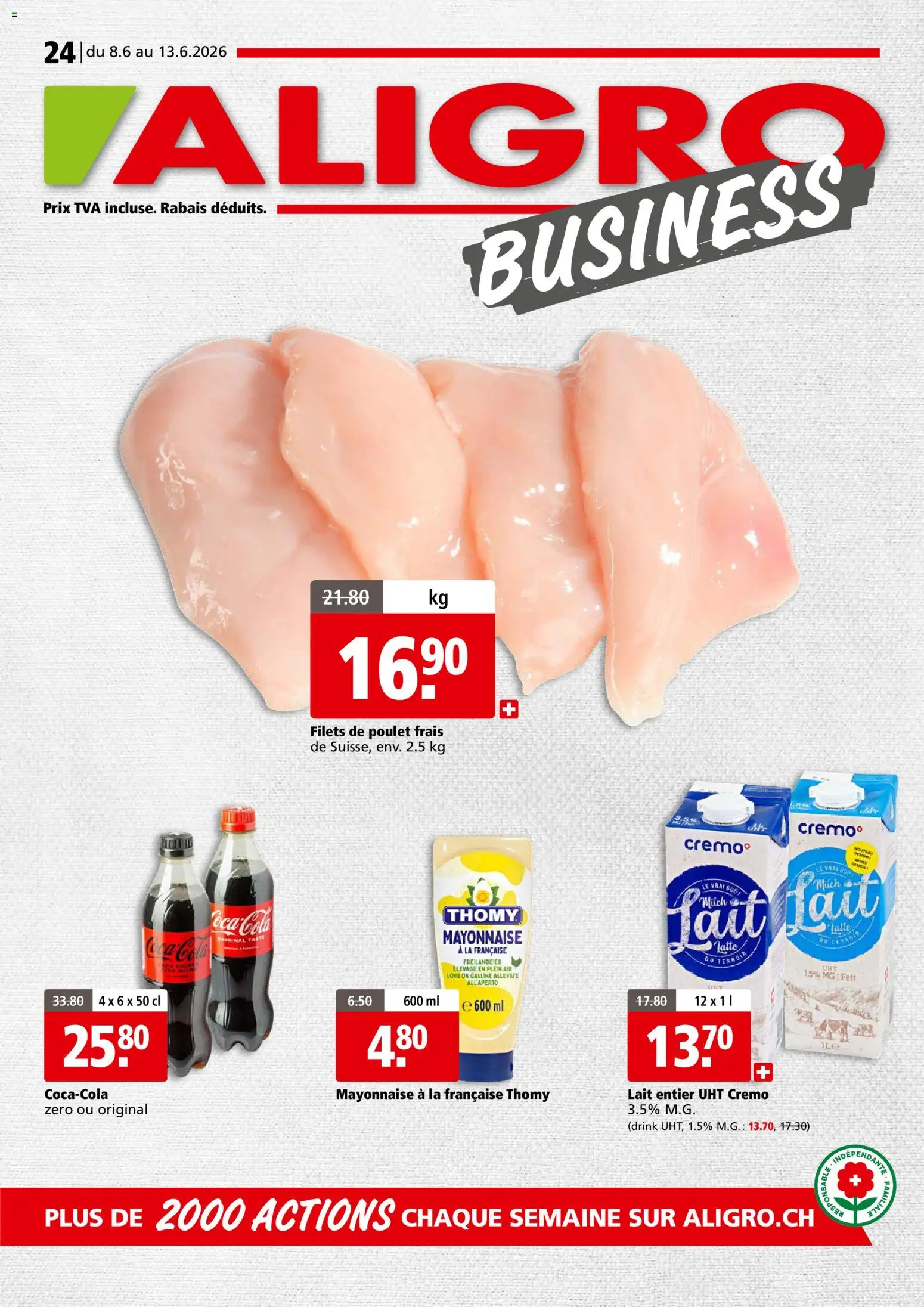 Aligro aktionen Business Chavannes, Matran, Genève, Sion – gültig ab 08.06.2026 | Seite: 1 | Produkte: Mayonnaise