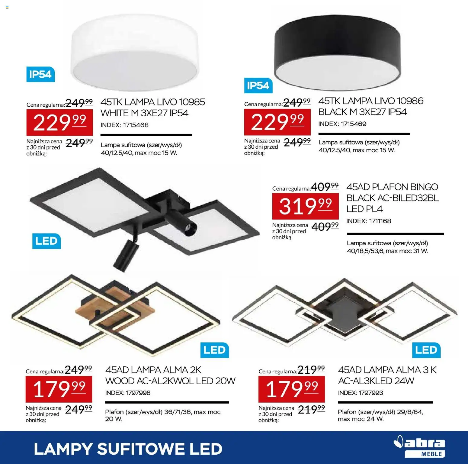 Abra meble gazetka od 24.09.2026 | Strona: 9 | Produkty: Lampa, Lampa sufitowa