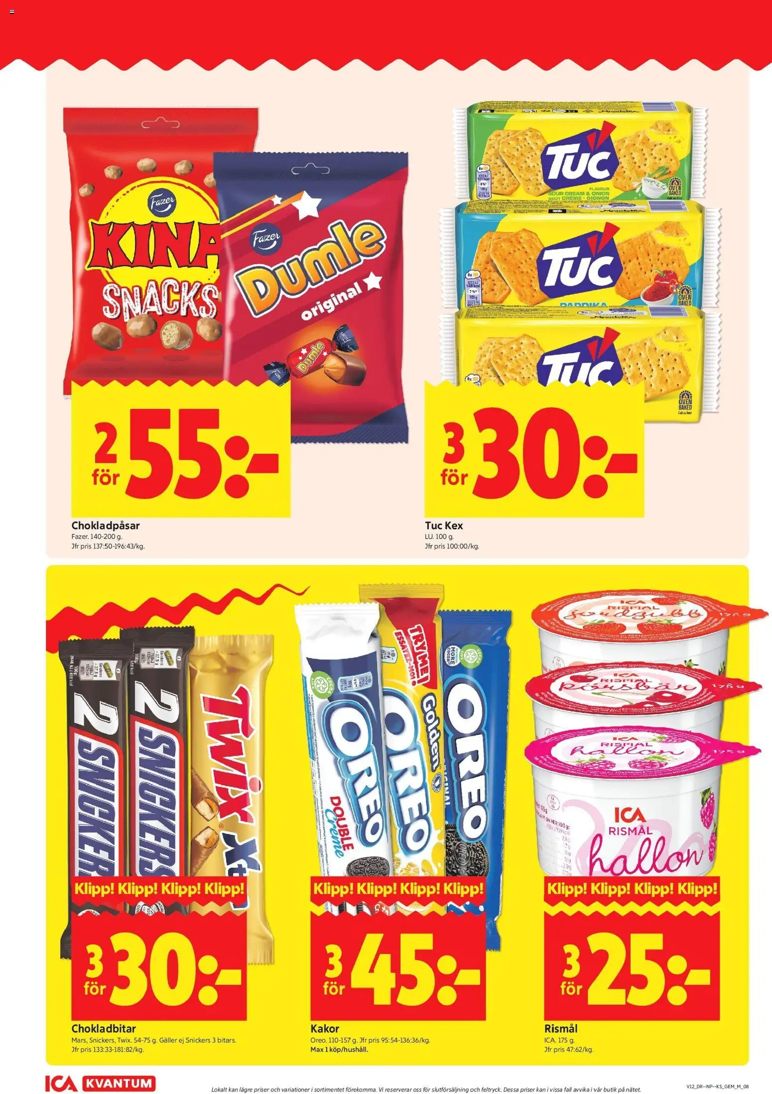 ICA Kvantum reklamblad aktuell från 16.03.2026 | Sida: 10 | Produkter: Galler, Oreo, Hallon