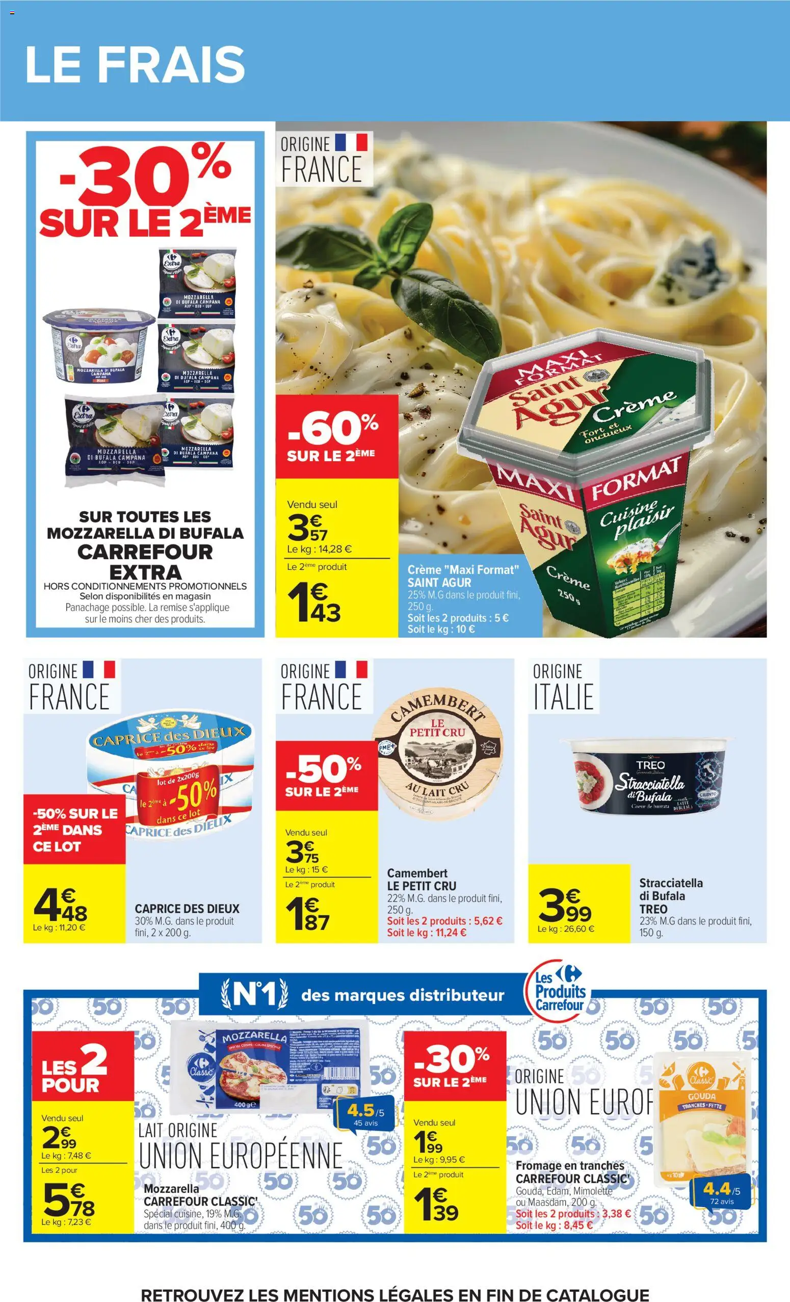 {H1} | Page: 31 | Produits: Mozzarella, Burrata, Camembert, Crème