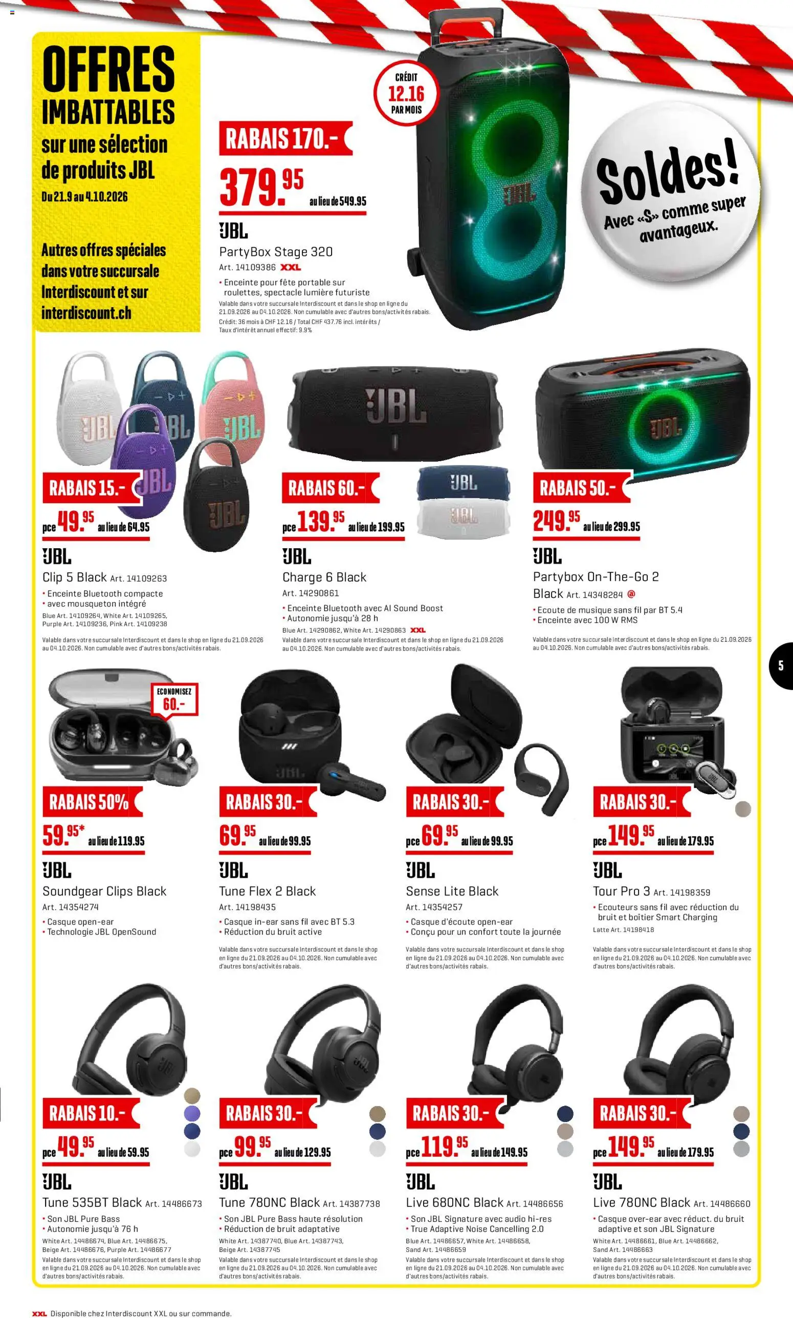 Interdiscount aktionen FR – gültig ab 21.09.2026 | Seite: 5 | Produkte: Box, Audio