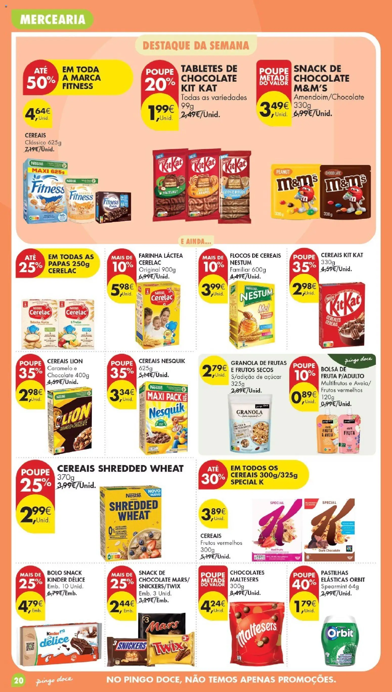Pingo Doce Poupe Esta Semana Madeira │ válido de 05.05.2026 | Página: 20 | Produtos: Aveia, Granola, Bolo, Cereais