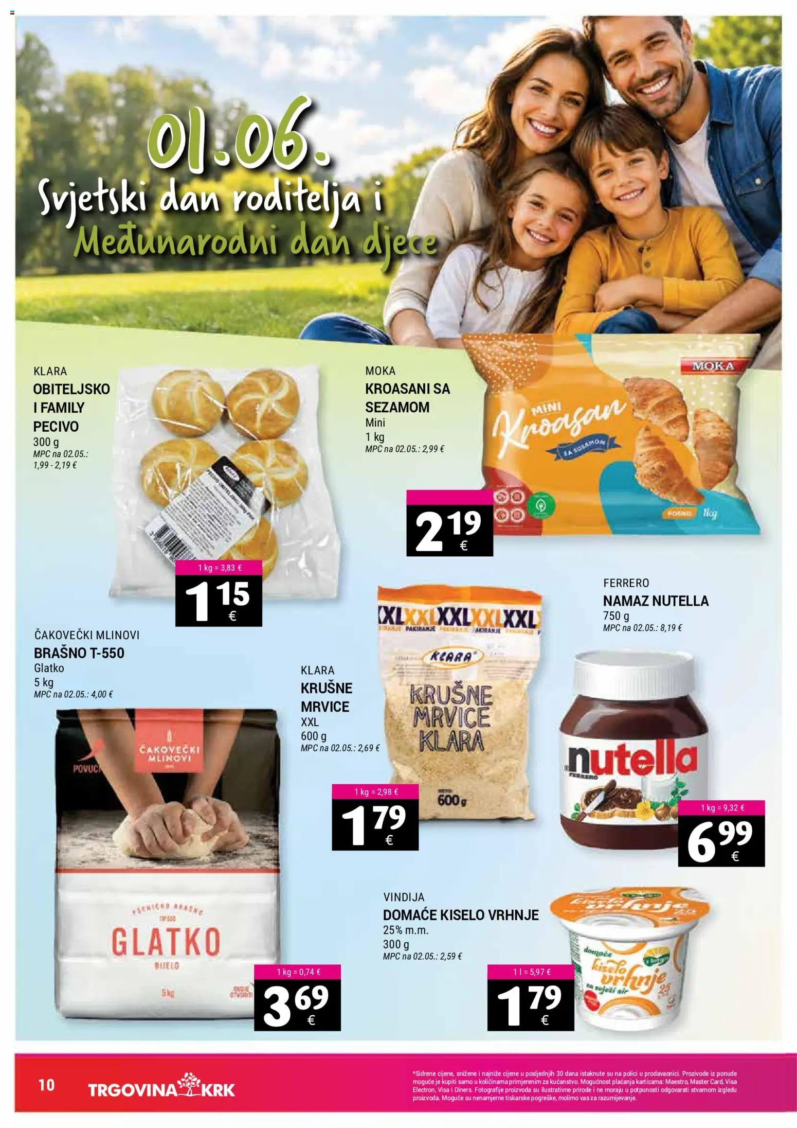 Trgovina Krk katalog | vrijedi od 01.06.2026 | Stranica: 10 | Proizvodi: Vindija, Krušne mrvice, Brašno, Pecivo
