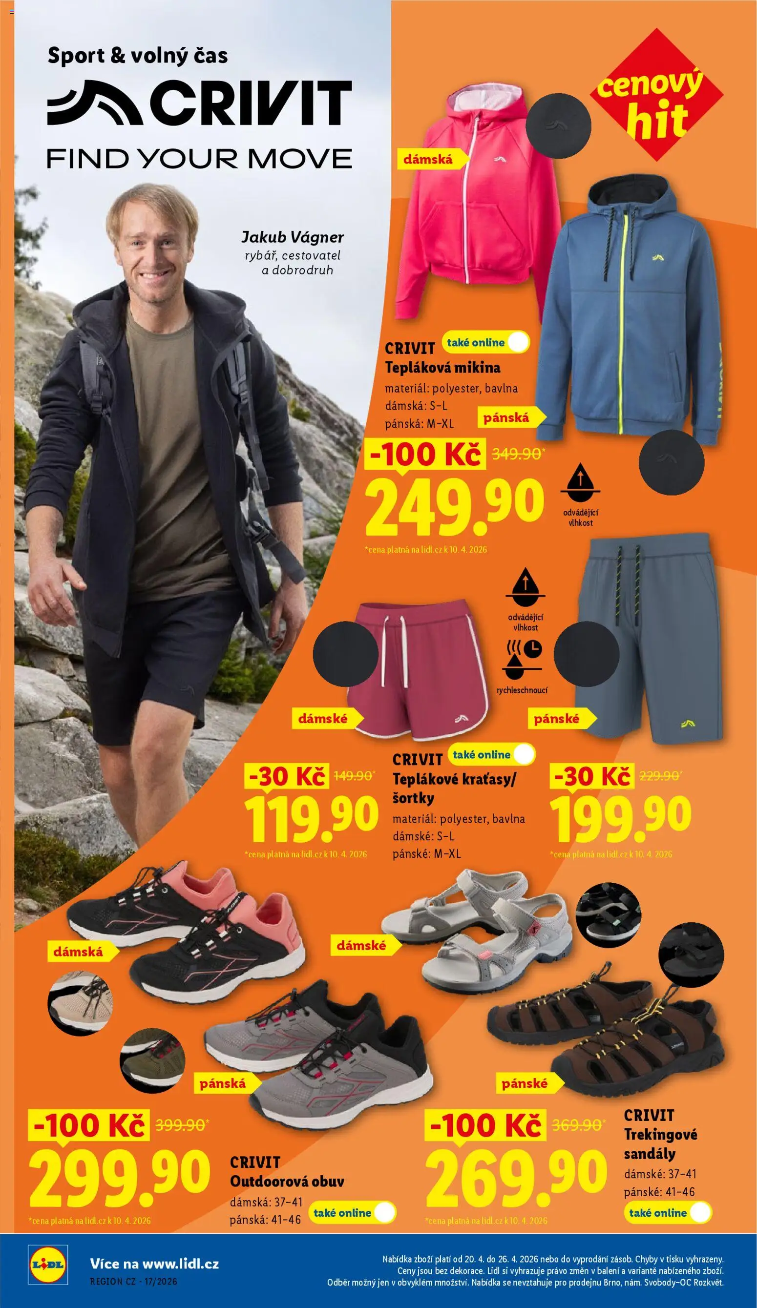 Lidl leták od 20.04.2026 | Strana: 30 | Produkty: Mikina, Sandály, Obuv