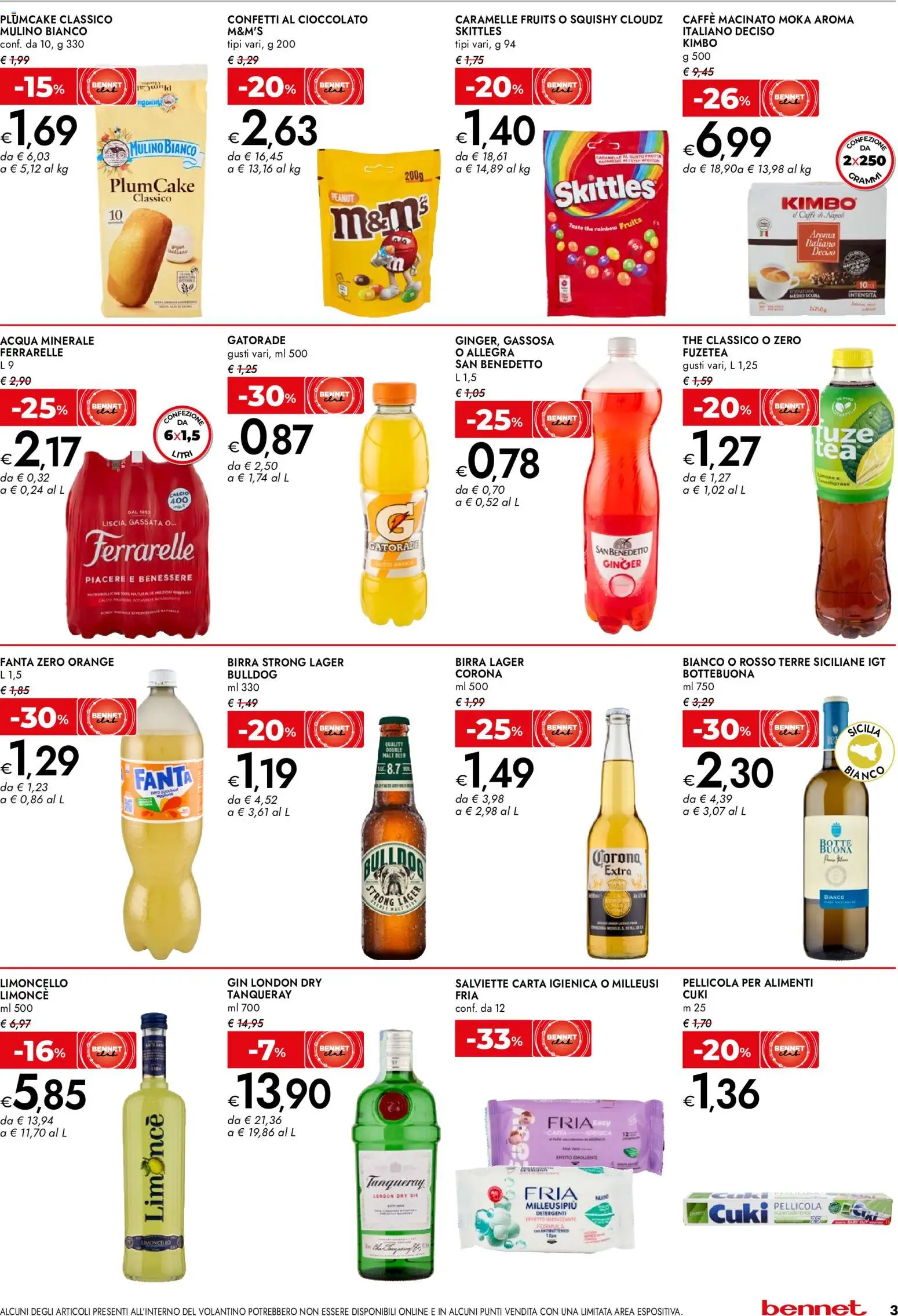 Volantino bennet del 28.05.2026 | Pagina: 3 | Prodotti: Caffè, Caramelle, Pellicola, Macinato