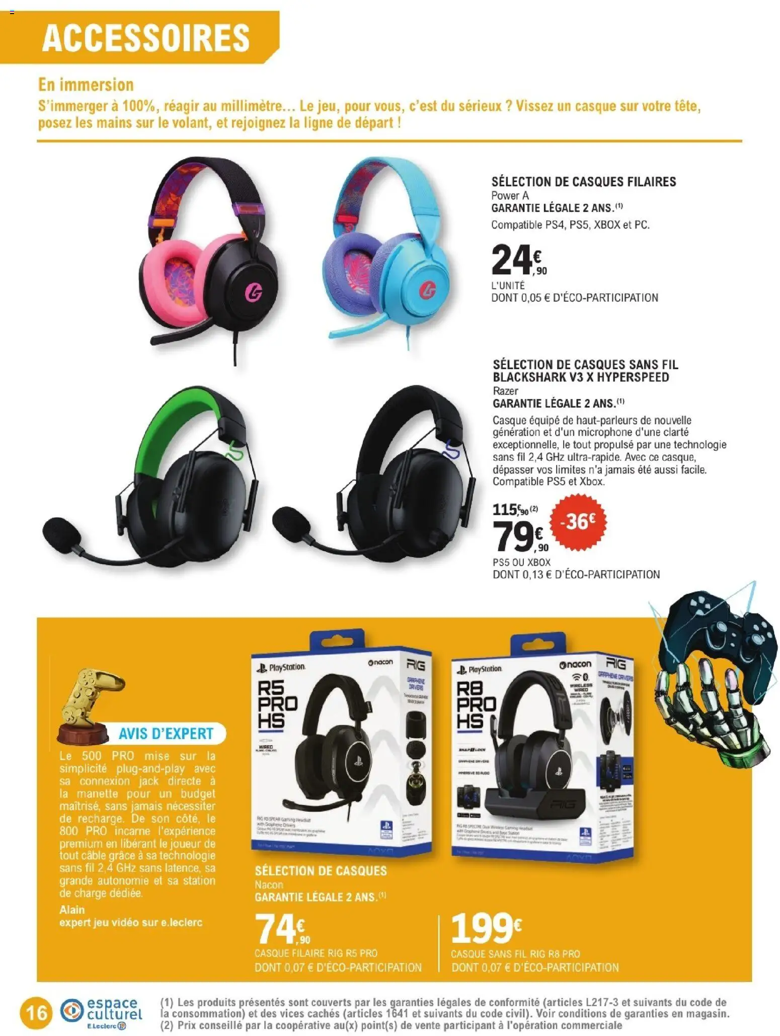 {H1} | Page: 16 | Produits: Câble, Jeu vidéo, Casque sans fil, Casque