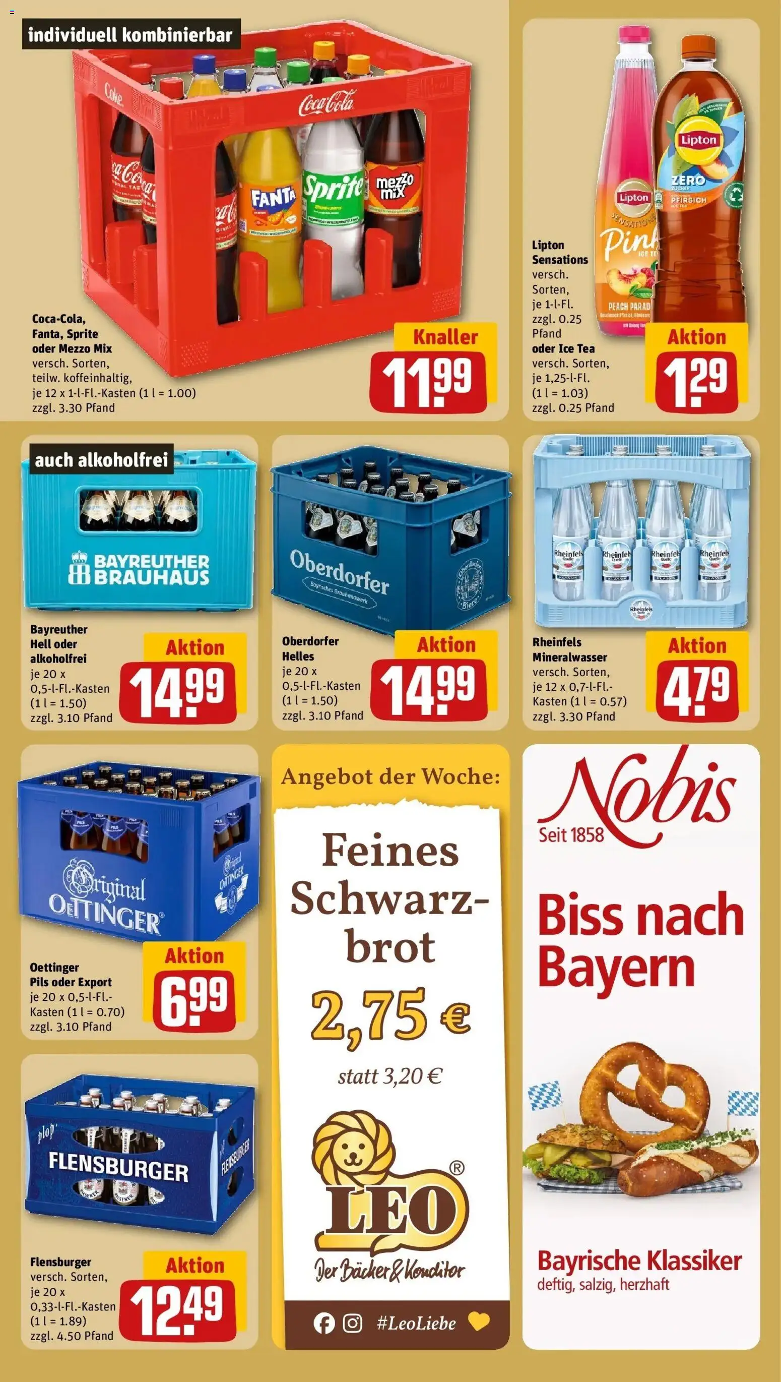 REWE Prospekt ab 28.09.2026 zum Blättern » Angebote | Seite: 22 | Produkte: Fanta, Sprite, Flensburger, Brot
