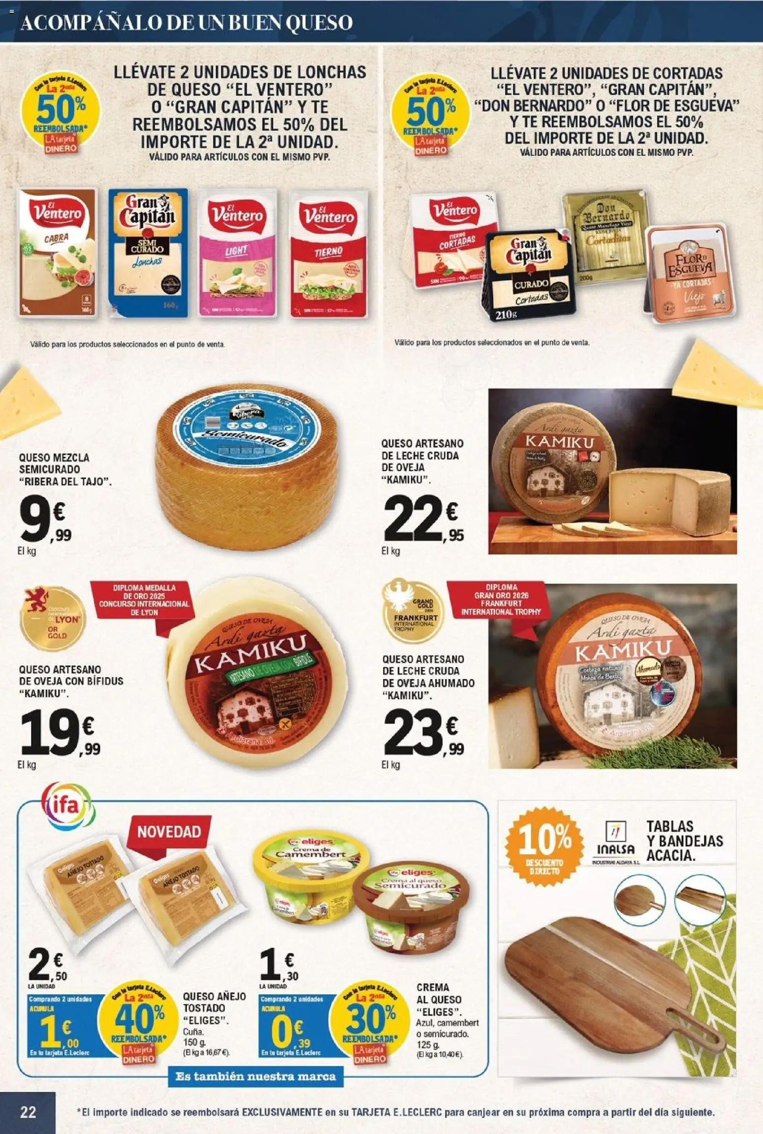 E.Leclerc - Majadahonda │ válido desde el 16/09/2026 | Página: 22 | Productos: Leche, Queso, Crema, Té