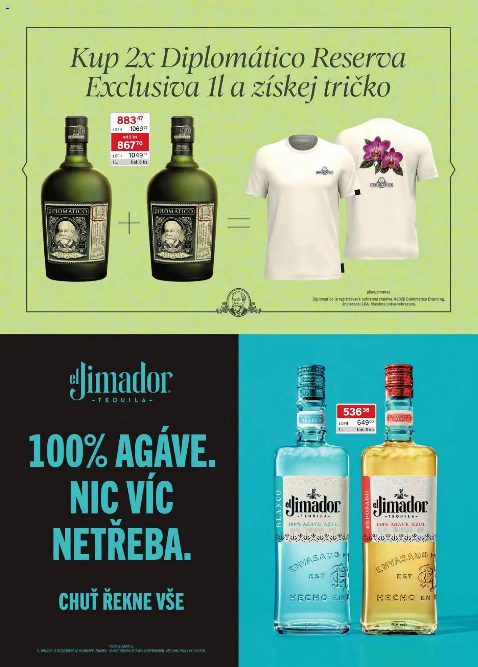 Astur & Qanto leták - Velkoobchod 10/2026 od 01.10.2026 | Strana: 27 | Produkty: Diplomatico, Tequila, Diplomatico Reserva Exclusiva, Agáve