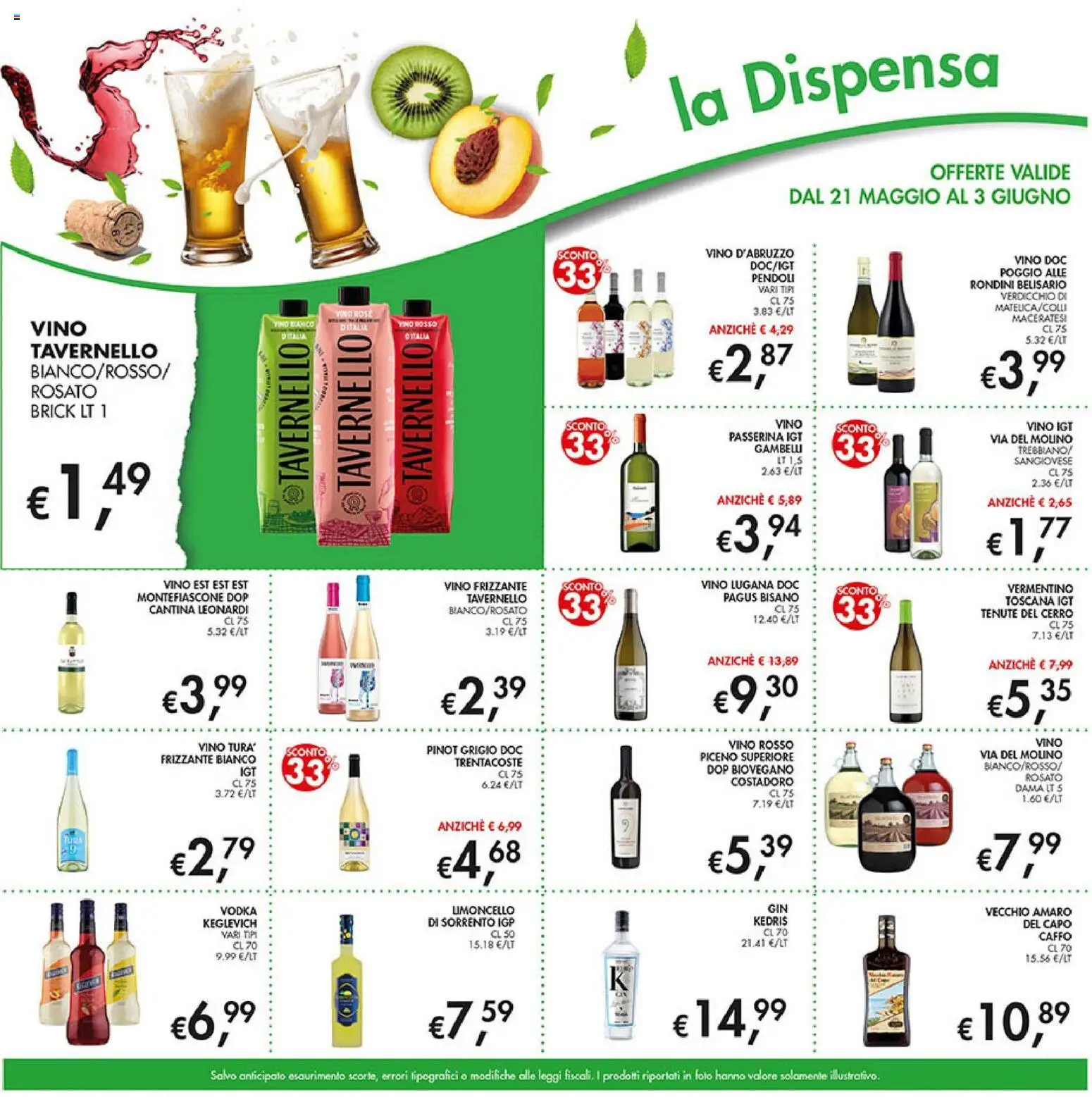 Volantino Coal del 21.05.2026 | Pagina: 15 | Prodotti: Vodka, Vino, Limoncello, Amaro