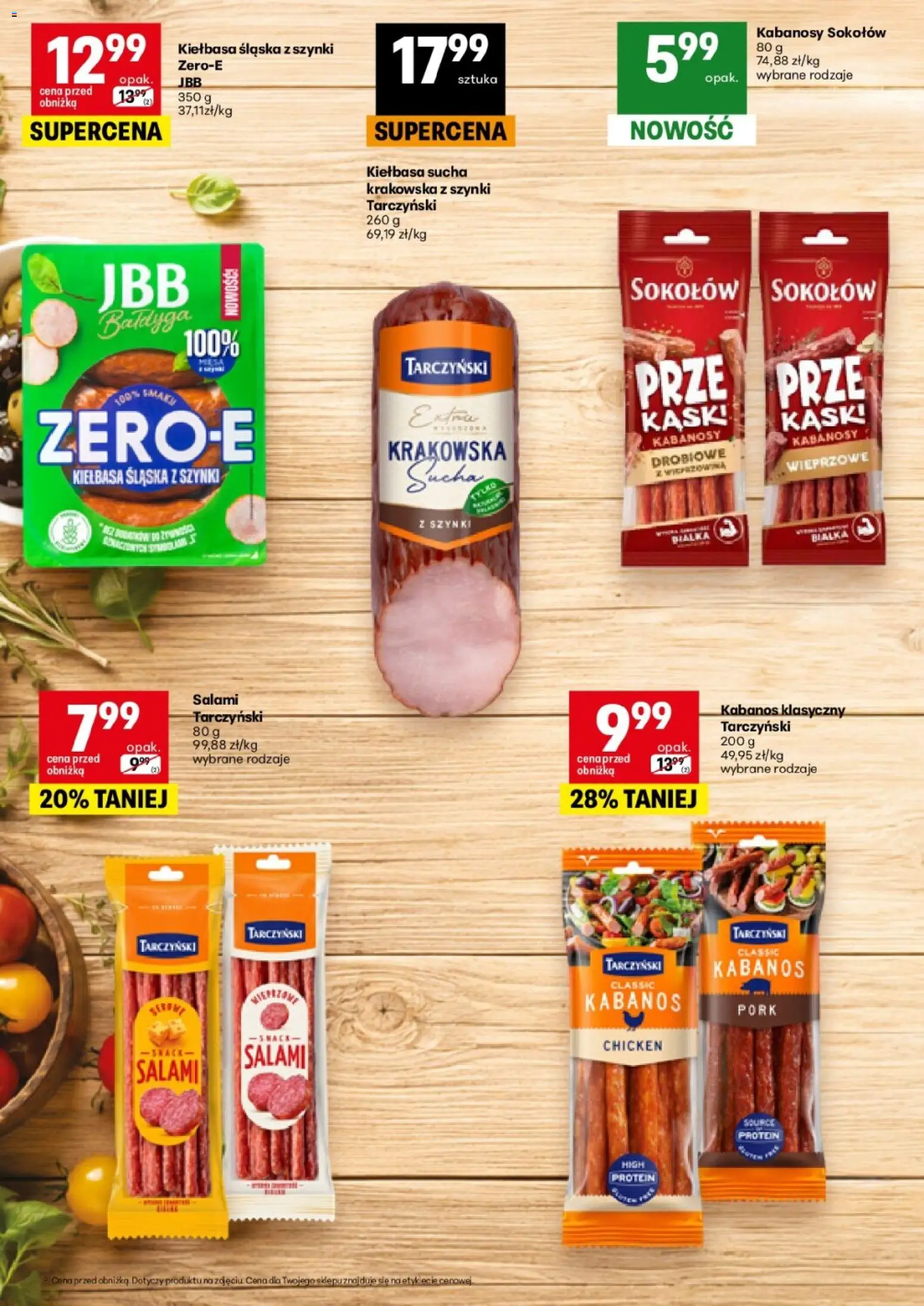 Delikatesy Centrum gazetka - Lato od 02.07.2026 | Strona: 4 | Produkty: Kiełbasa, Kabanosy, Kiełbasa śląska, Salami