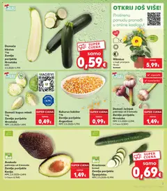 Krastavac, komad, Zemlja porijekla, Španjolska, MPC 2.5.2025=0,99€ - Pregled kataloga iz trgovine Kaufland, vrijedi od 24.06.2026 | Stranica: 3