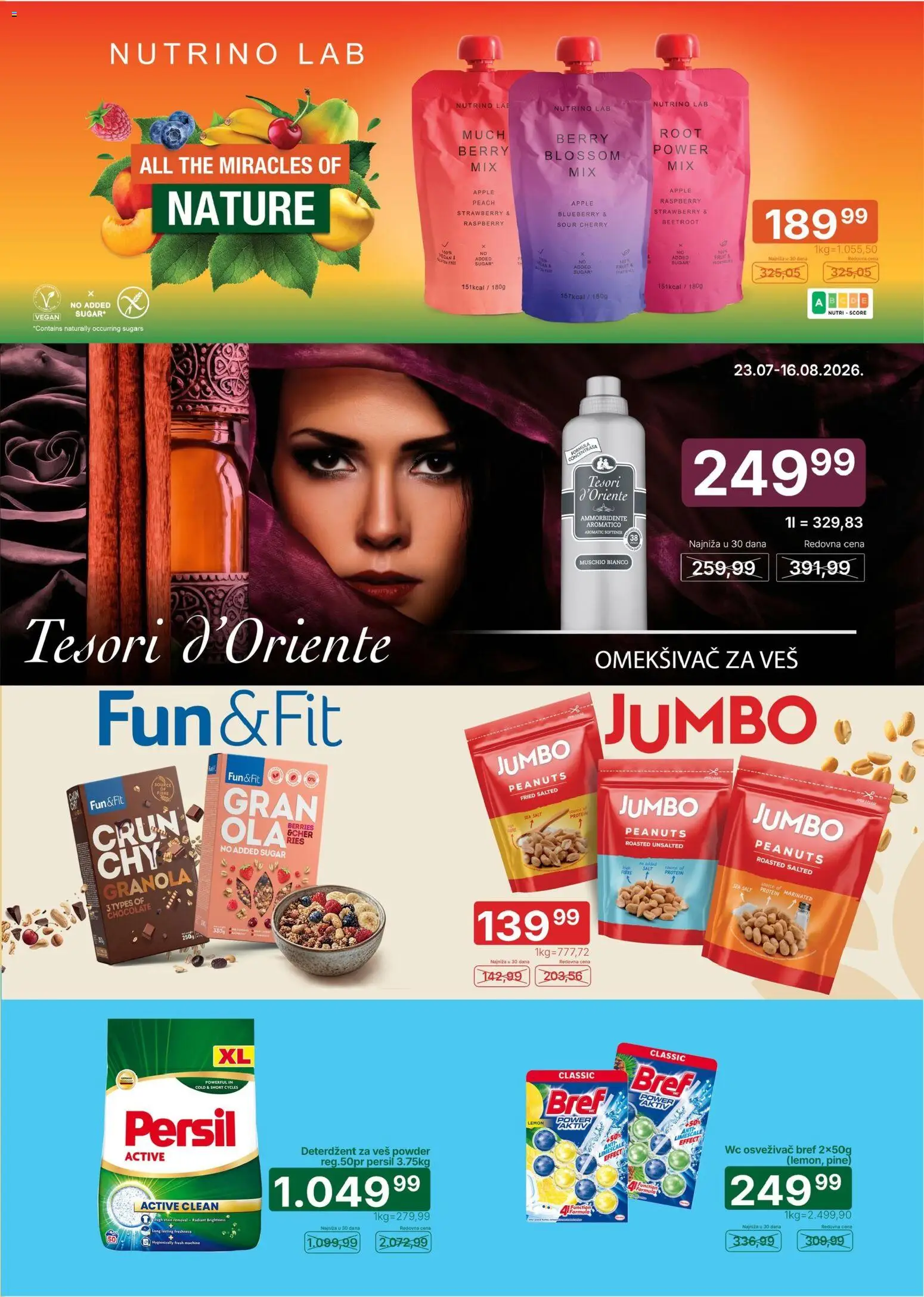 Univerexport katalog - važi od 03.08.2026 | Strana: 21 | Proizvode: Protein, Granola, Persil, Omekšivač za veš
