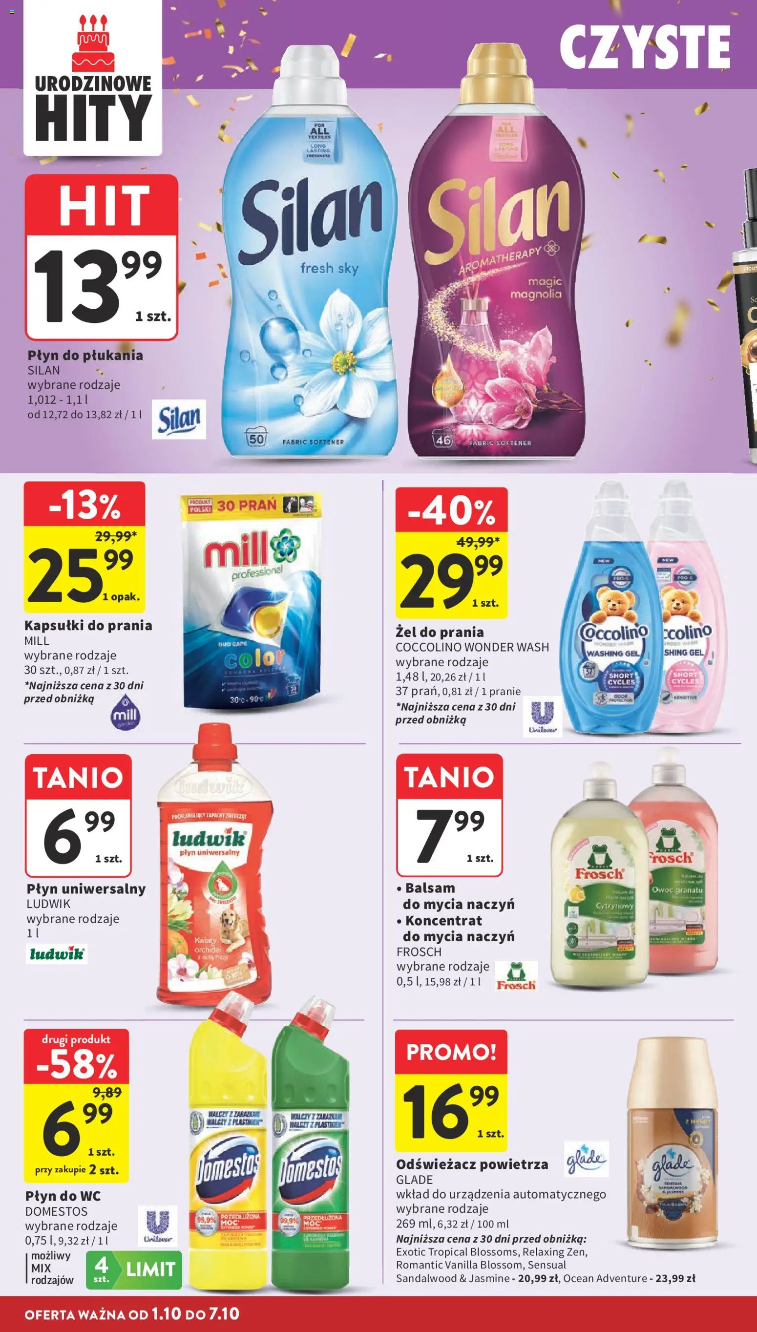Intermarche gazetka od 01.10.2026 | Strona: 40 | Produkty: Płyn do płukania, Odświeżacz powietrza, Domestos, Owoc granatu