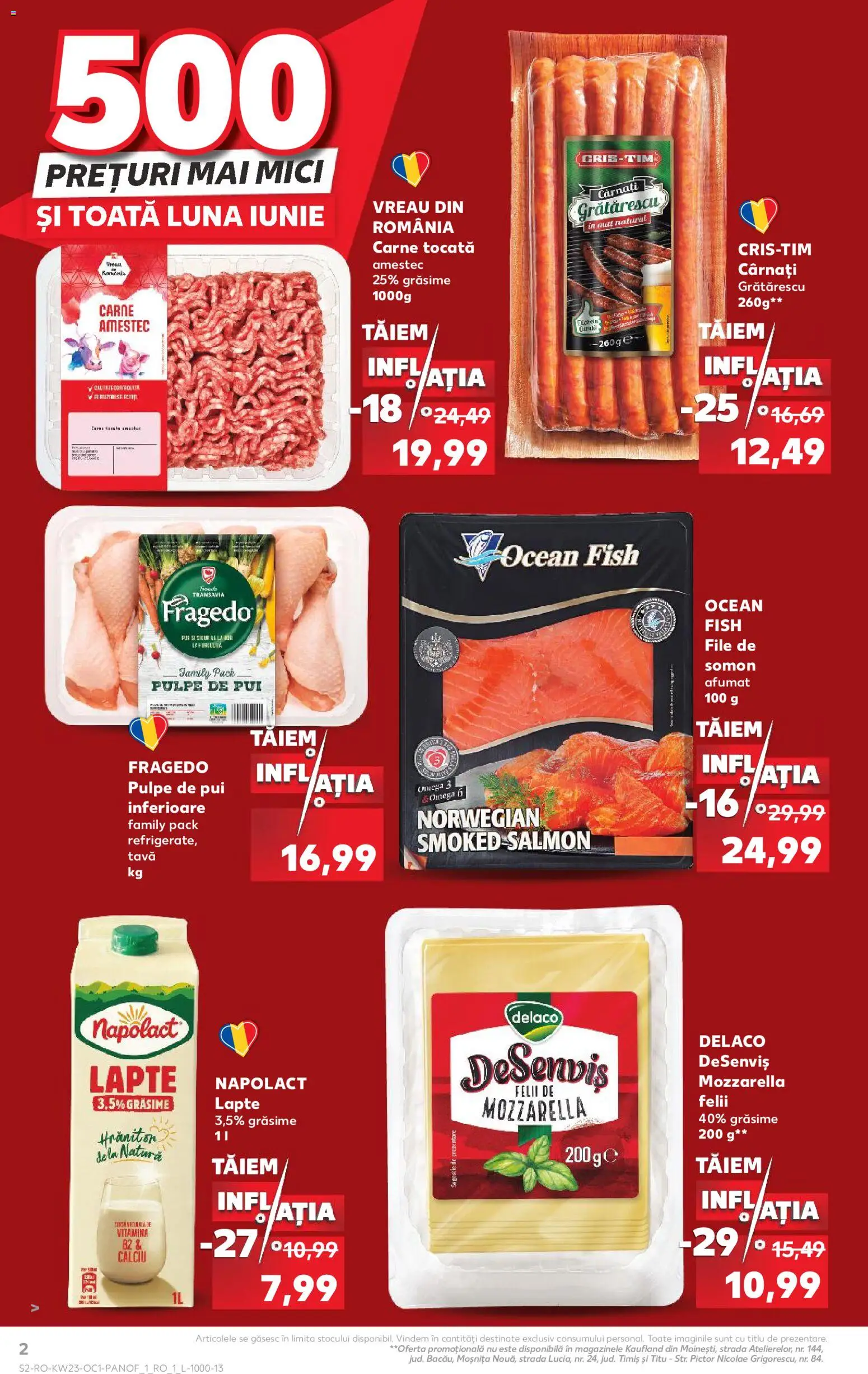 Kaufland RO akciós ujság - amely érvényes a következő dátumtól: 03.06.2026 | Oldal: 2 | Termékek: Mozzarella, Omega 3