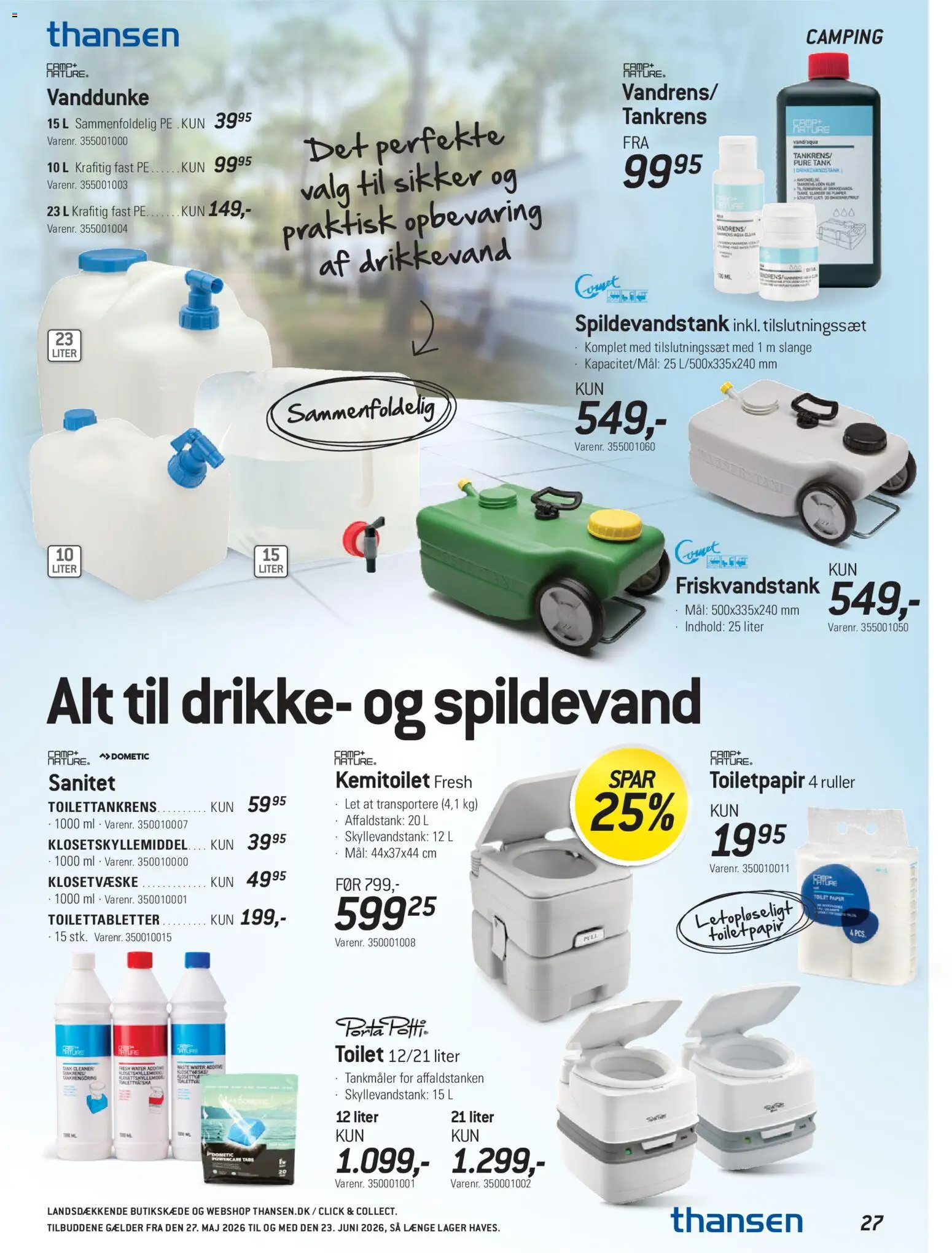 Thansen tilbudsavis – gyldig fra 27.05.2026 | Side: 27 | Produkter: Toilet