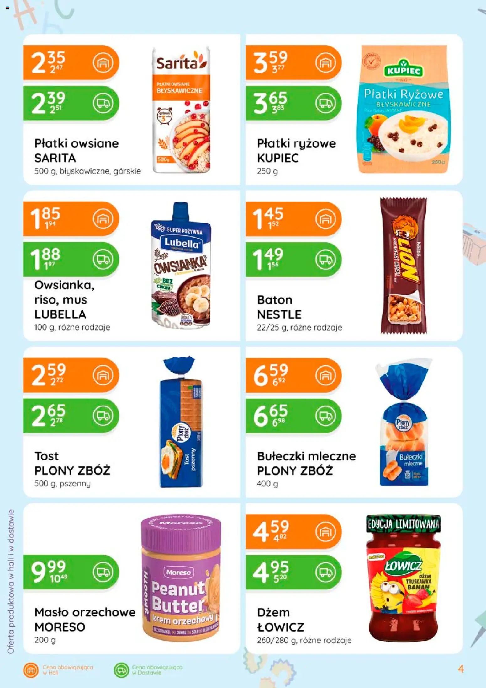 Eurocash gazetka - Powrót do Szkoły od 06.08.2026 | Strona: 4 | Produkty: Płatki owsiane, Płatki ryżowe, Płatki, Krem