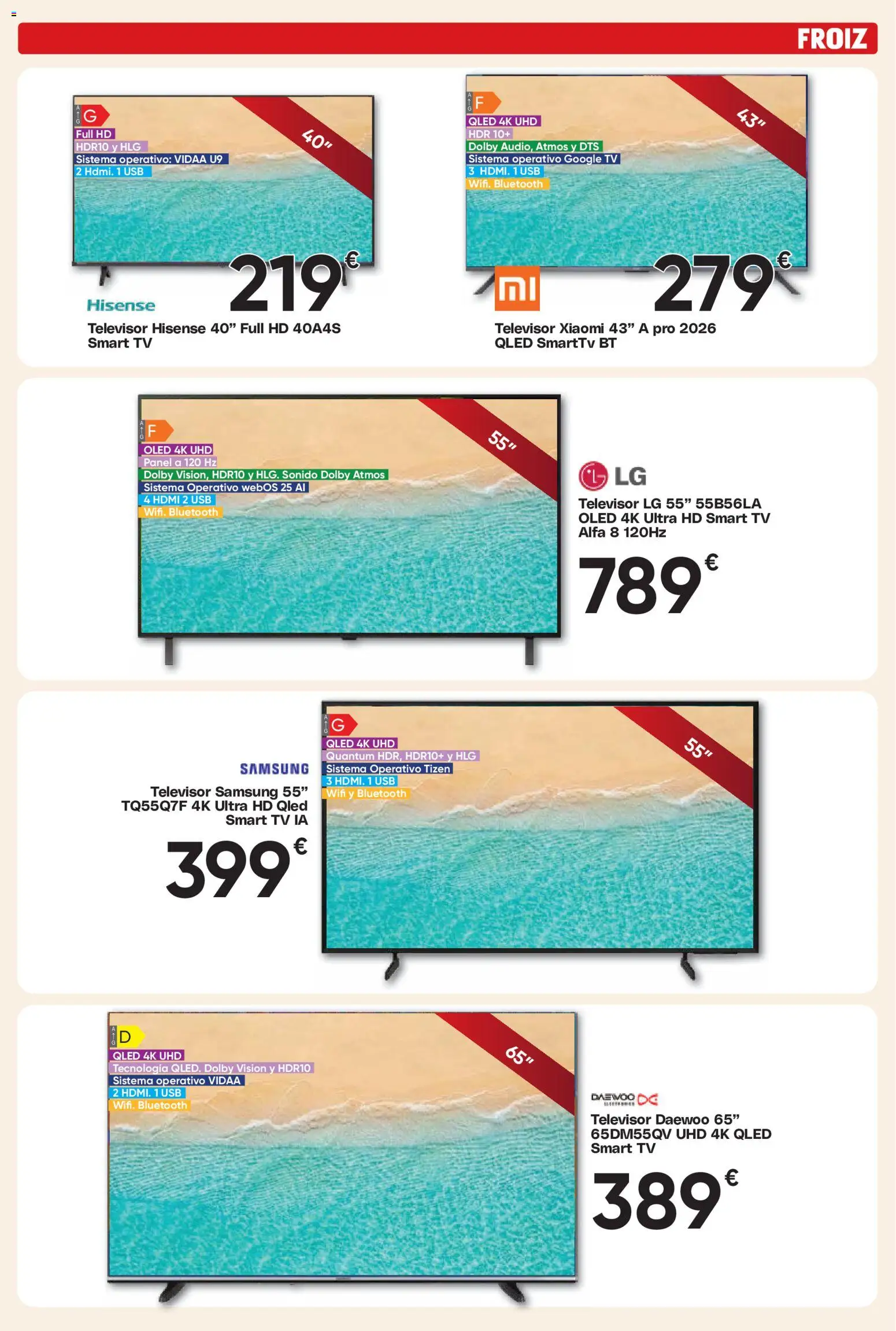 Froiz - Folleto Hiper │ válido desde el 28/07/2026 | Página: 2 | Productos: Televisor, USB