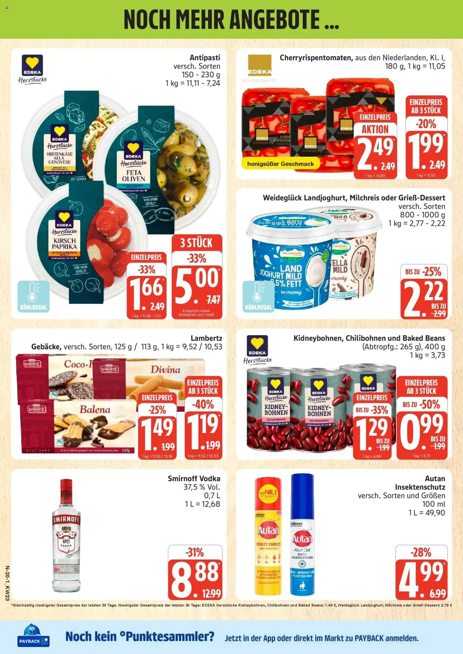 Edeka prospekt Rostock – gültig ab 01.06.2026 | Seite: 20 | Produkte: Feta, Joghurt, Paprika, Vodka