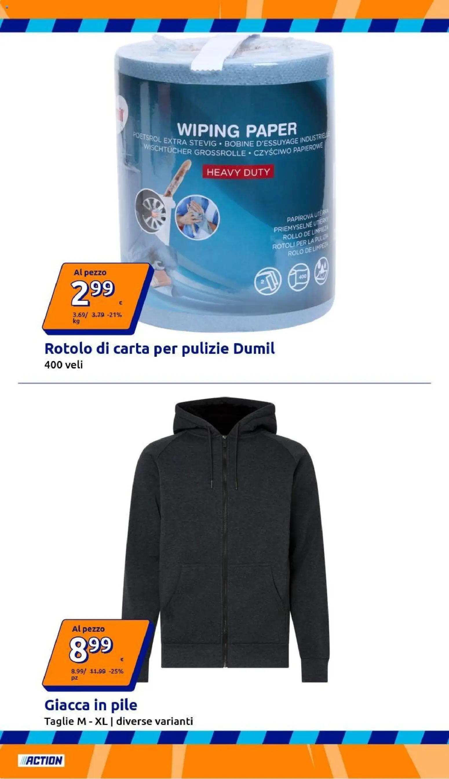 Volantino Action del 09/09/2026 | Pagina: 2 | Prodotti: Pile, Giacca