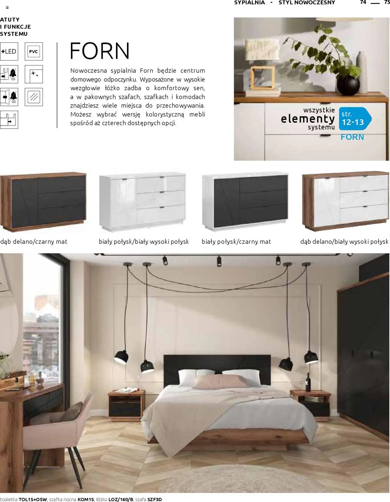 Black Red White Gazetka - Katalog rodzinnych wnętrz od 24.05.2024 | Strona: 75 | Produkty: Łóżko, Szafa
