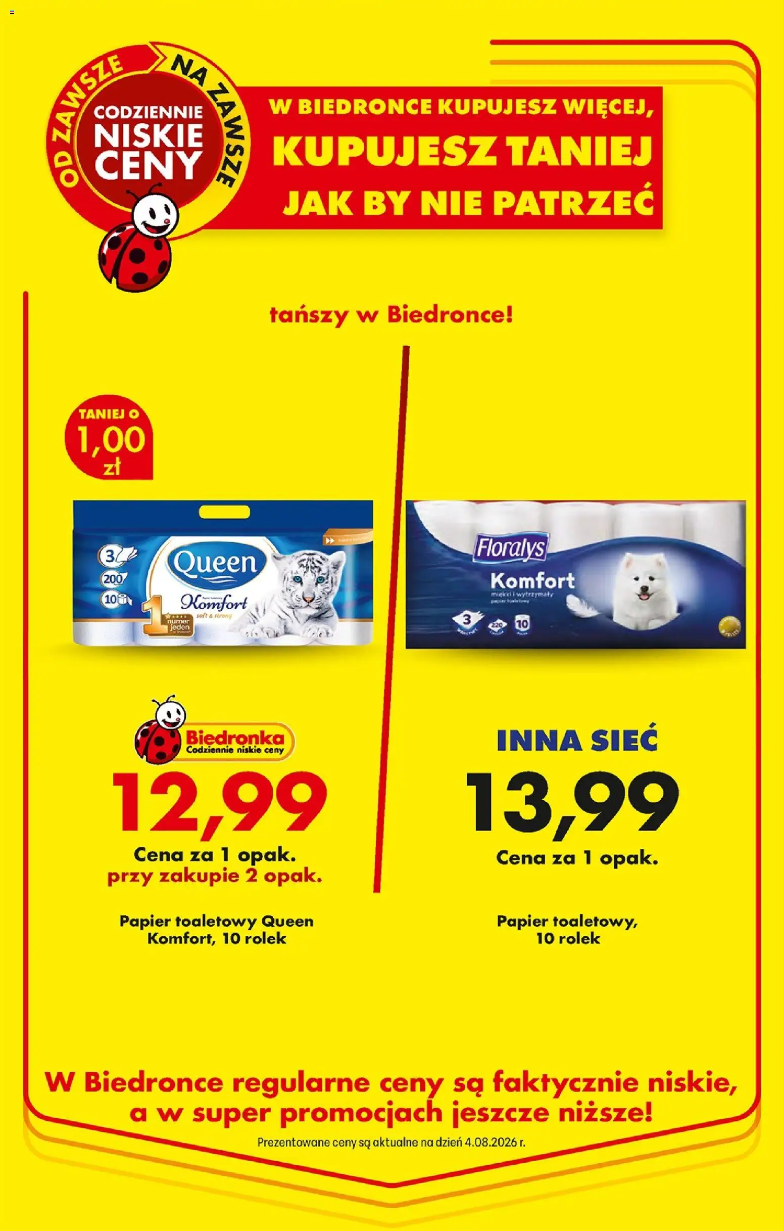 Biedronka gazetka od czwartku od 06.08.2026 | Strona: 23 | Produkty: Papier toaletowy queen, Papier toaletowy