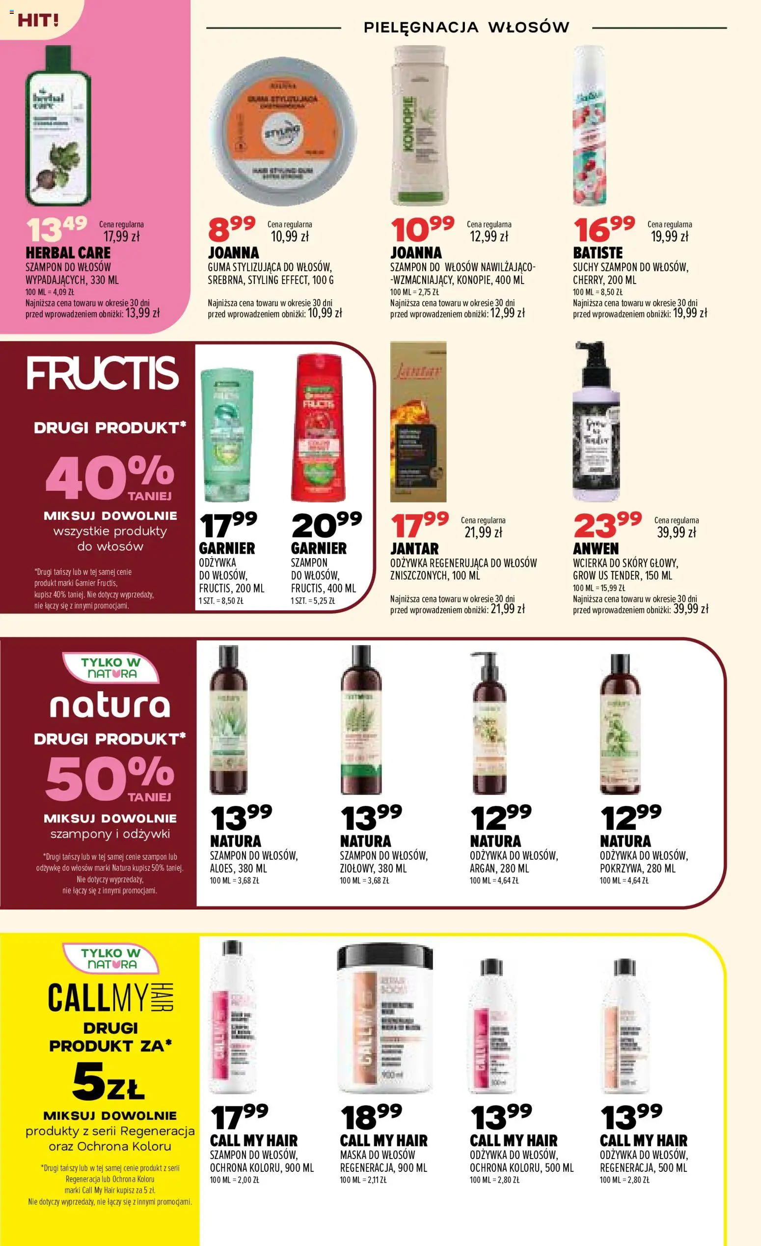 Drogerie Natura gazetka od 01.10.2026 | Strona: 14 | Produkty: Szampon, Odżywka, Maska do włosów, Maska