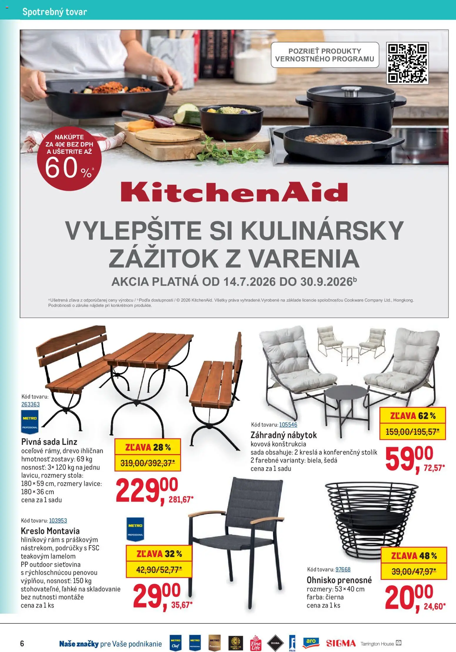 Nové Metro akcie – leták je platný od 12.08.2026 | Strana: 6 | Produkty: Nábytok, Kreslá, Záhradný nábytok, Rám