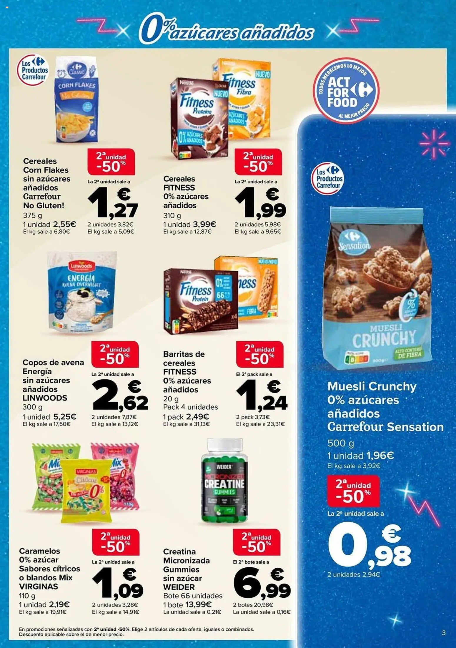 Carrefour AZUCARES AÑADIDOS │ válido desde el 12.05.2026 | Página: 3 | Productos: Cereales, Copos