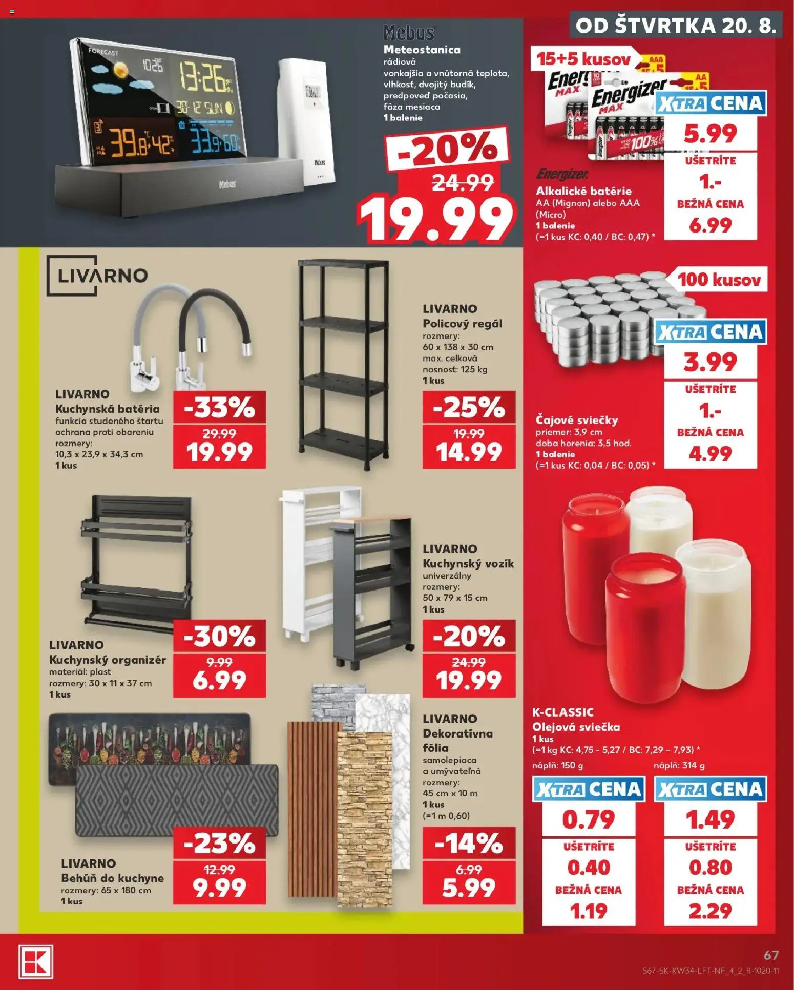 Kaufland SK akciós ujság - amely érvényes a következő dátumtól: 2026.08.20. | Oldal: 67