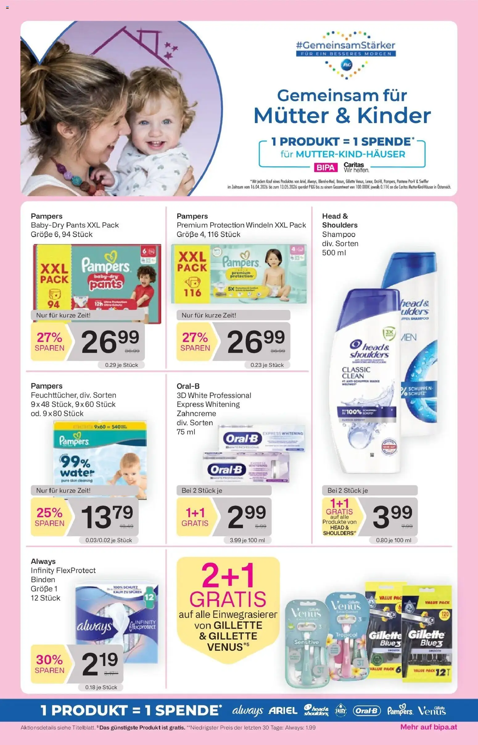 Bipa Linz, Wien, Güssing gültig ab 30.04.2026 | Seite: 11 | Produkte: Pampers, Shampoo