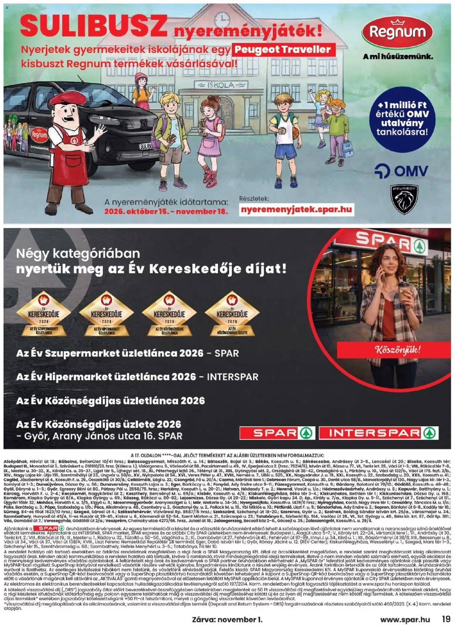 Spar akciós ujság - amely érvényes a következő dátumtól: 2026.10.29. | Oldal: 19