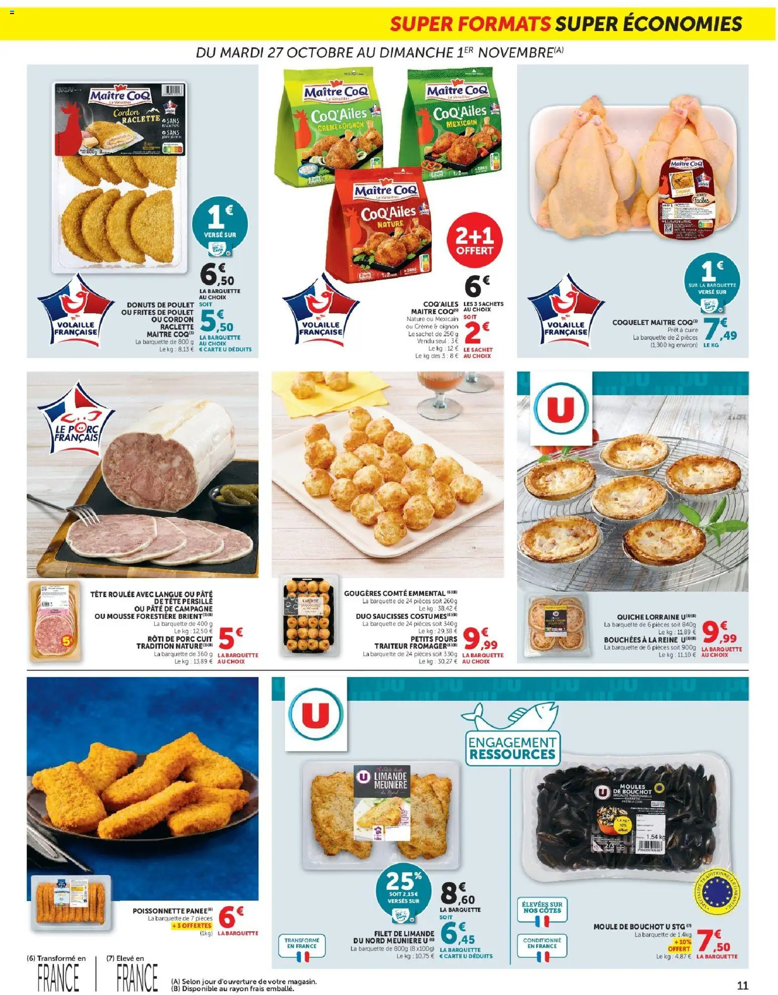 {H1} | Page: 11 | Produits: Moules, Frites, Moules de bouchot, Crème