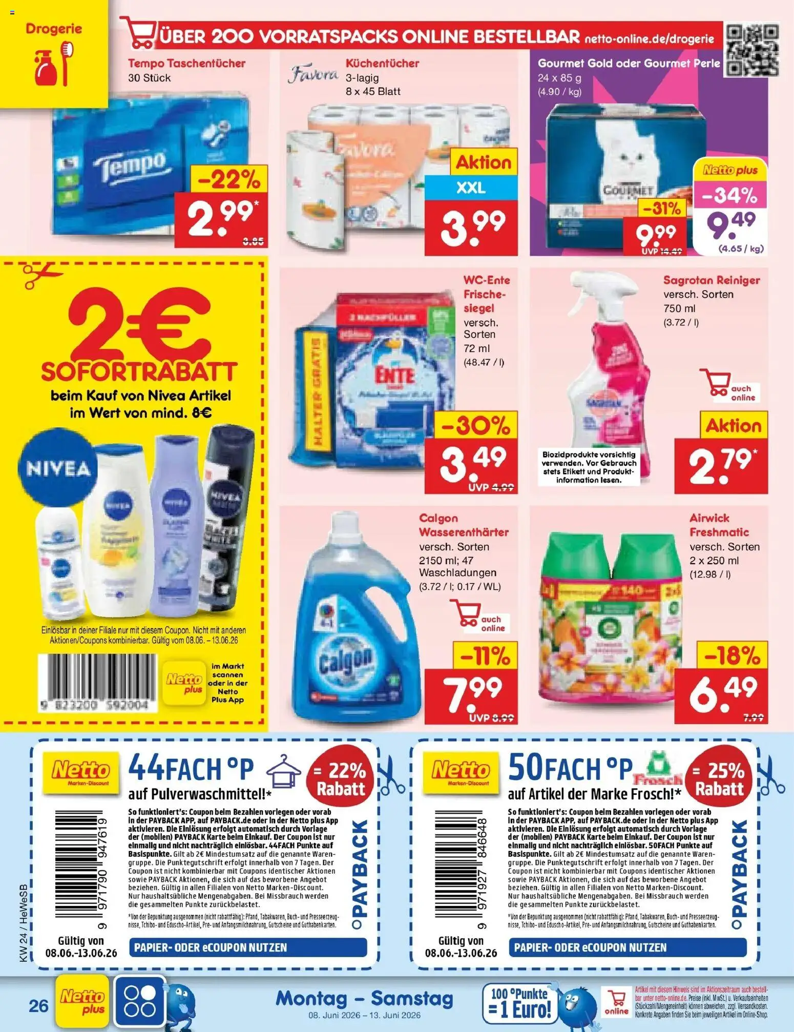 Netto Marken-Discount Prospekt Hamburg – gültig ab 08.06.2026 | Seite: 44 | Produkte: Tempo, Ente