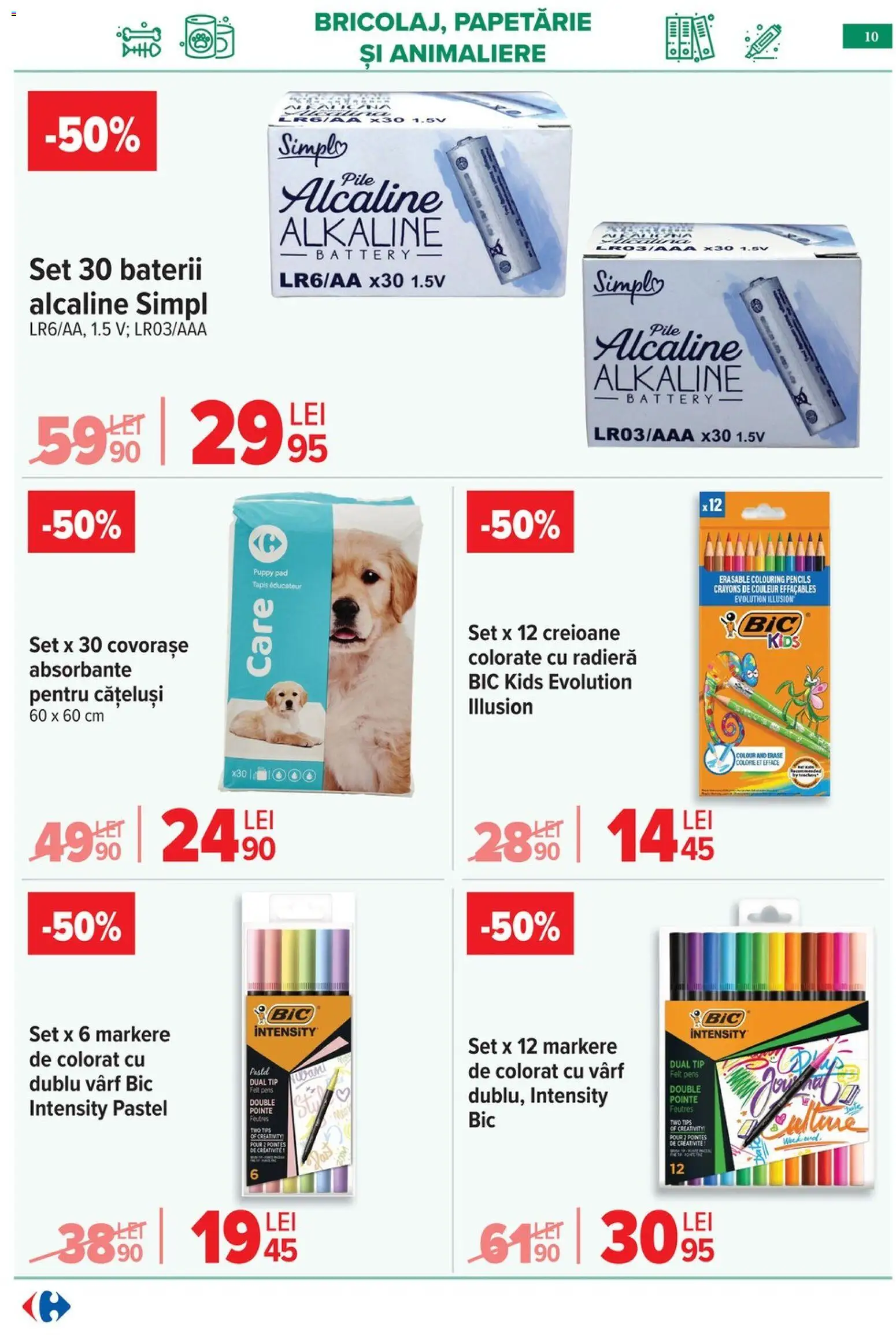 Noul catalog Carrefour – valabil de la 20.05.2026 | Pagină: 9 | Produse: Baterii, Absorbante
