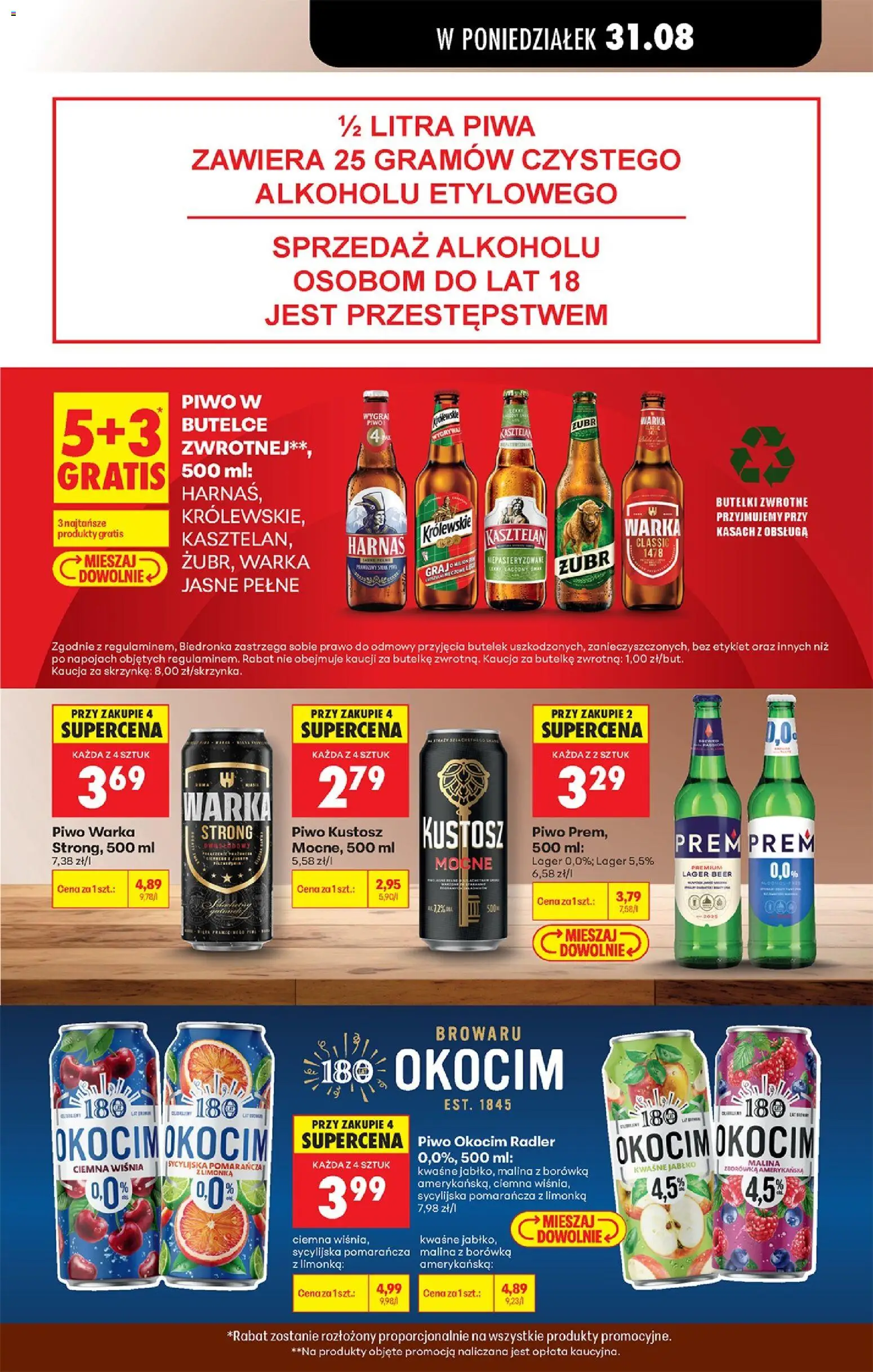 Biedronka Polsko leták od 31.08.2026 | Strana: 89 | Produkty: Zubr, Radler