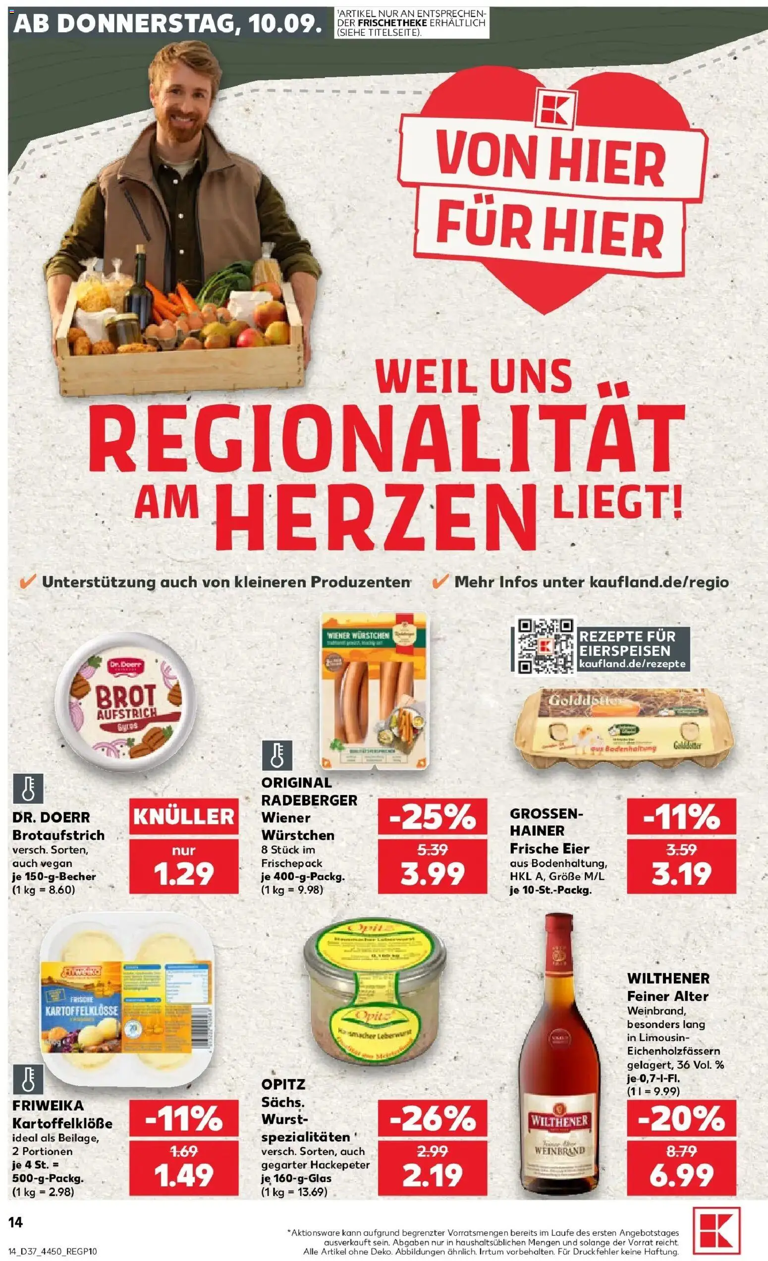 Prospekt Kaufland ab 07.09.2026 » Angebote Online zum Blättern | Seite: 23 | Produkte: Wilthener, Eier, Spezialitäten, Wurst