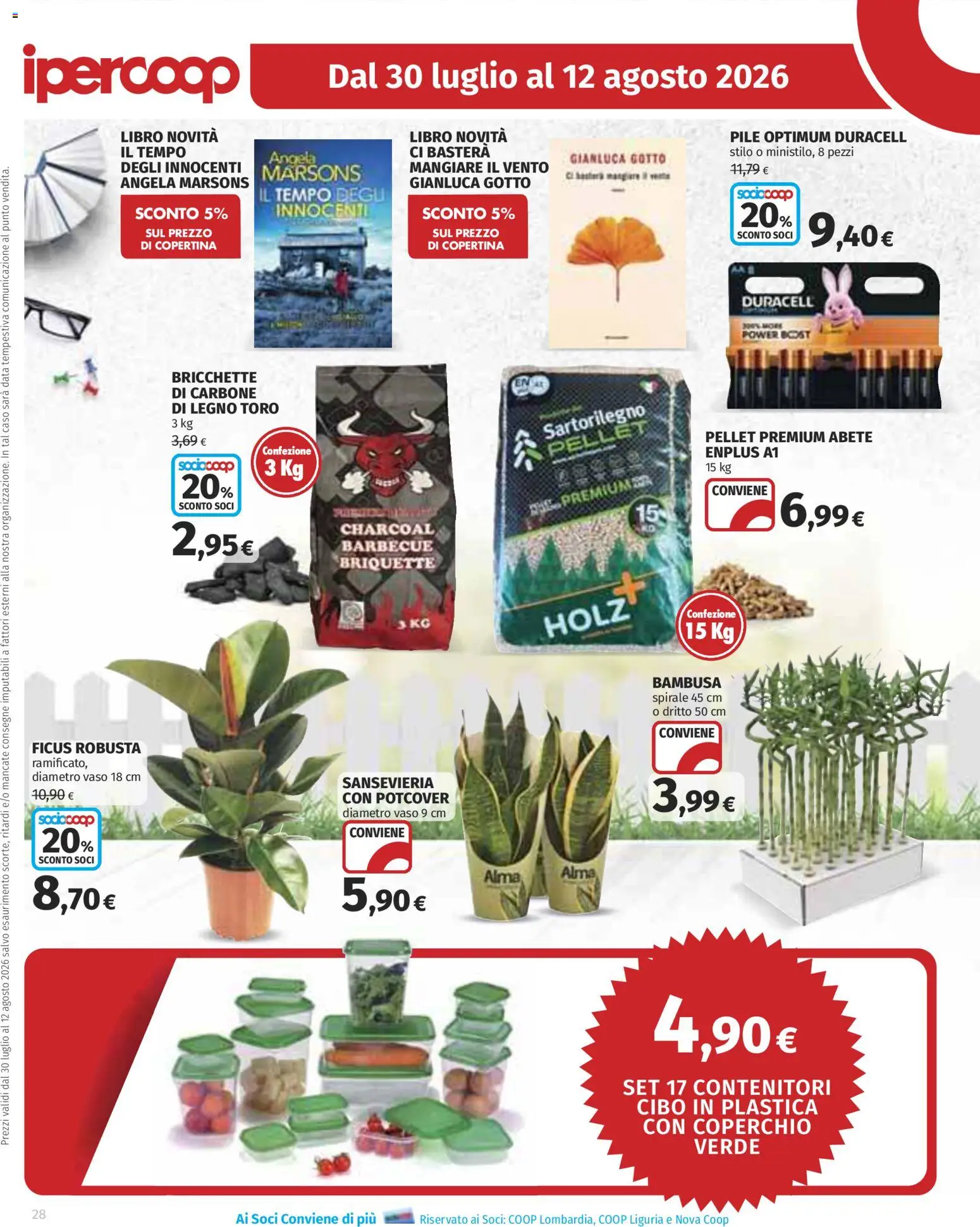 Volantino Ipercoop del 30/07/2026 | Pagina: 28 | Prodotti: Pile, Barbecue, Data, Vaso