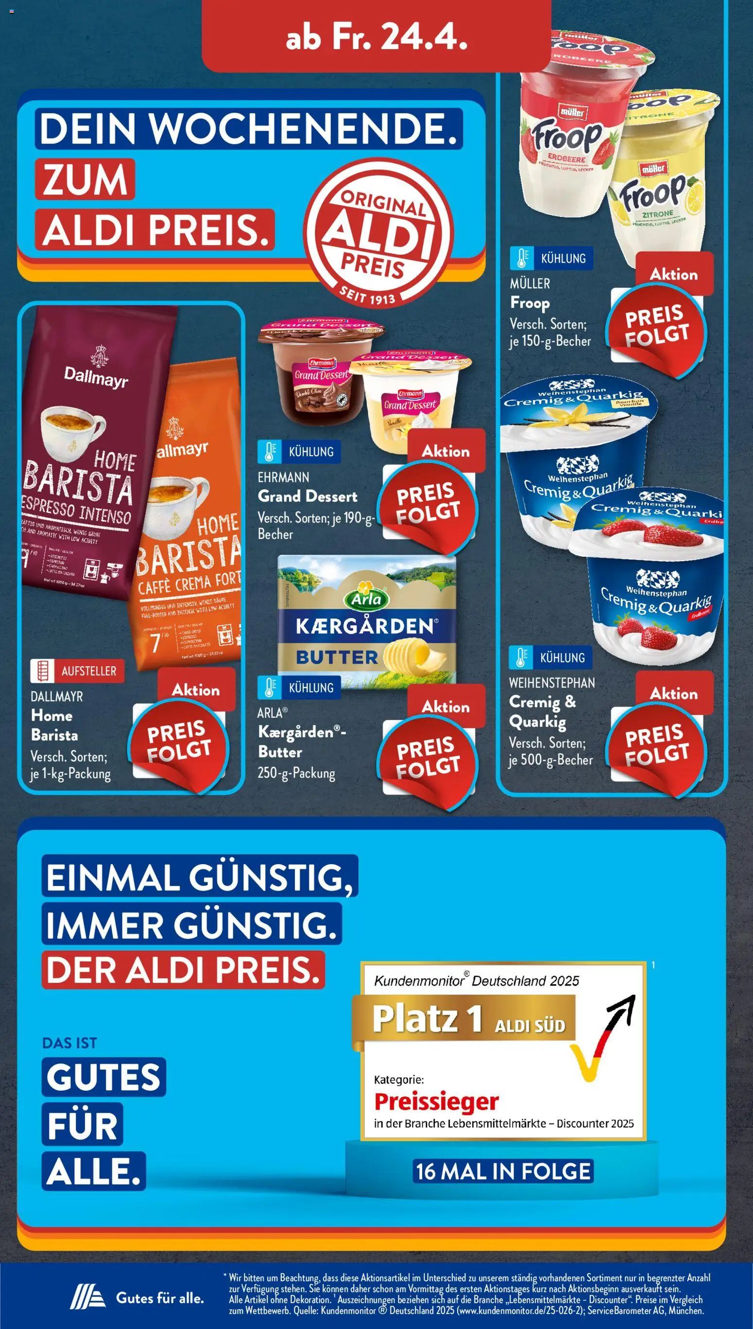 Aldi Süd Prospekt 	 – gültig ab 20.04.2026 | Seite: 14 | Produkte: Froop, Ehrmann grand dessert, Dallmayr, Bourbon