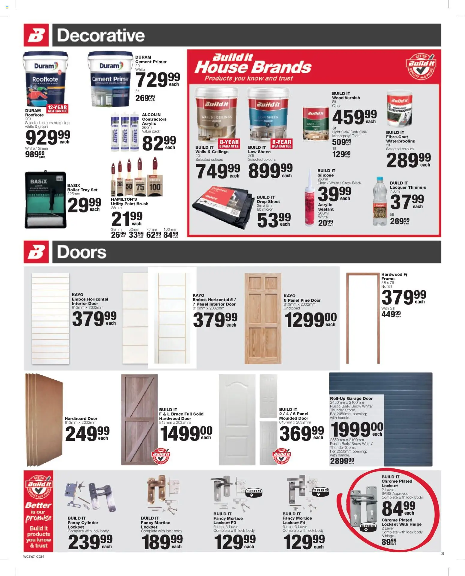 New Build It catalogue – valid from 23/07/2026 | Page: 3 | Products: Frame, Lock, Brush, Cement