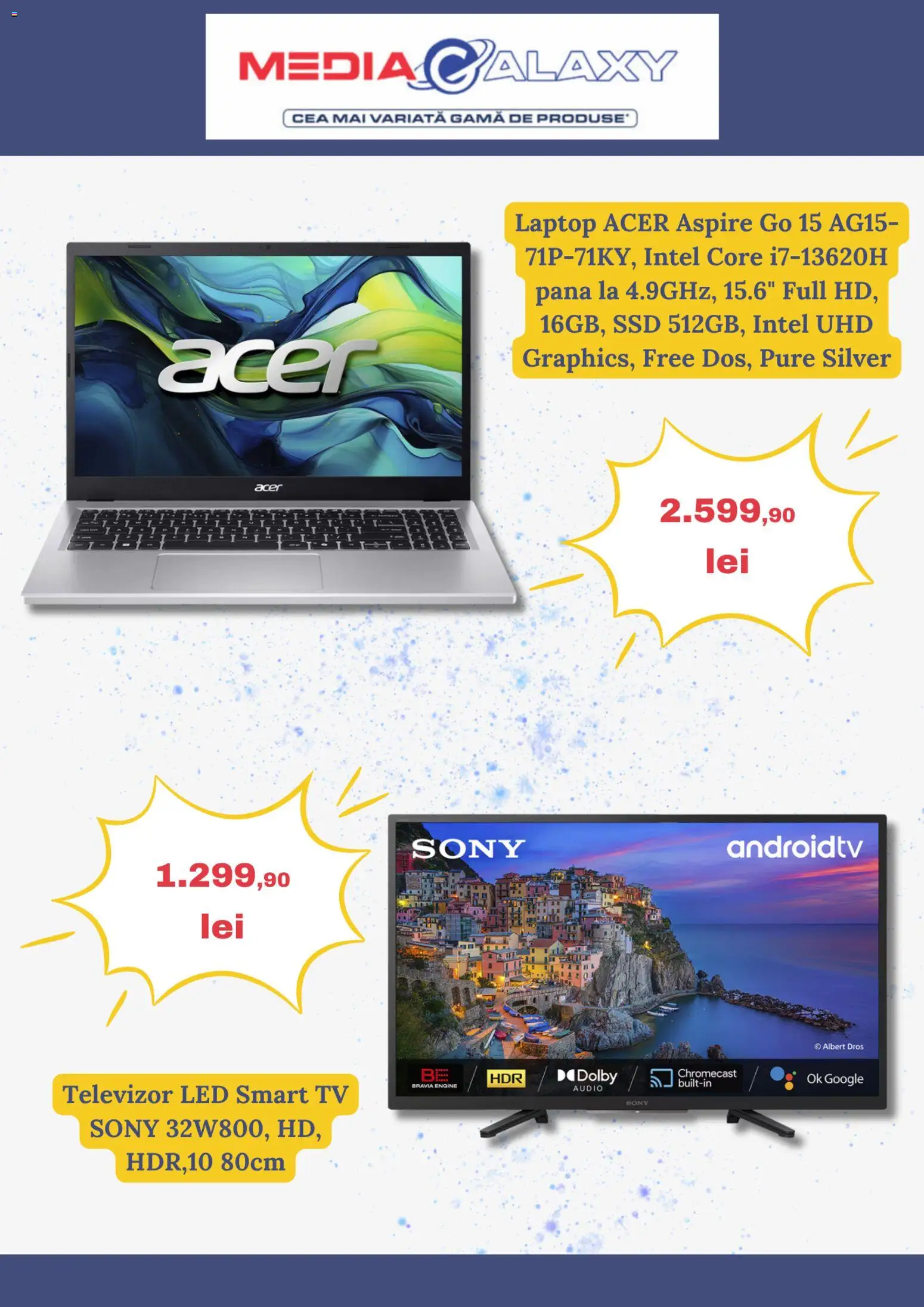 Noul catalog Media Galaxy – valabil de la 14.05.2026 | Pagină: 3 | Produse: Laptop, Vestiyer, Televizor, Audio