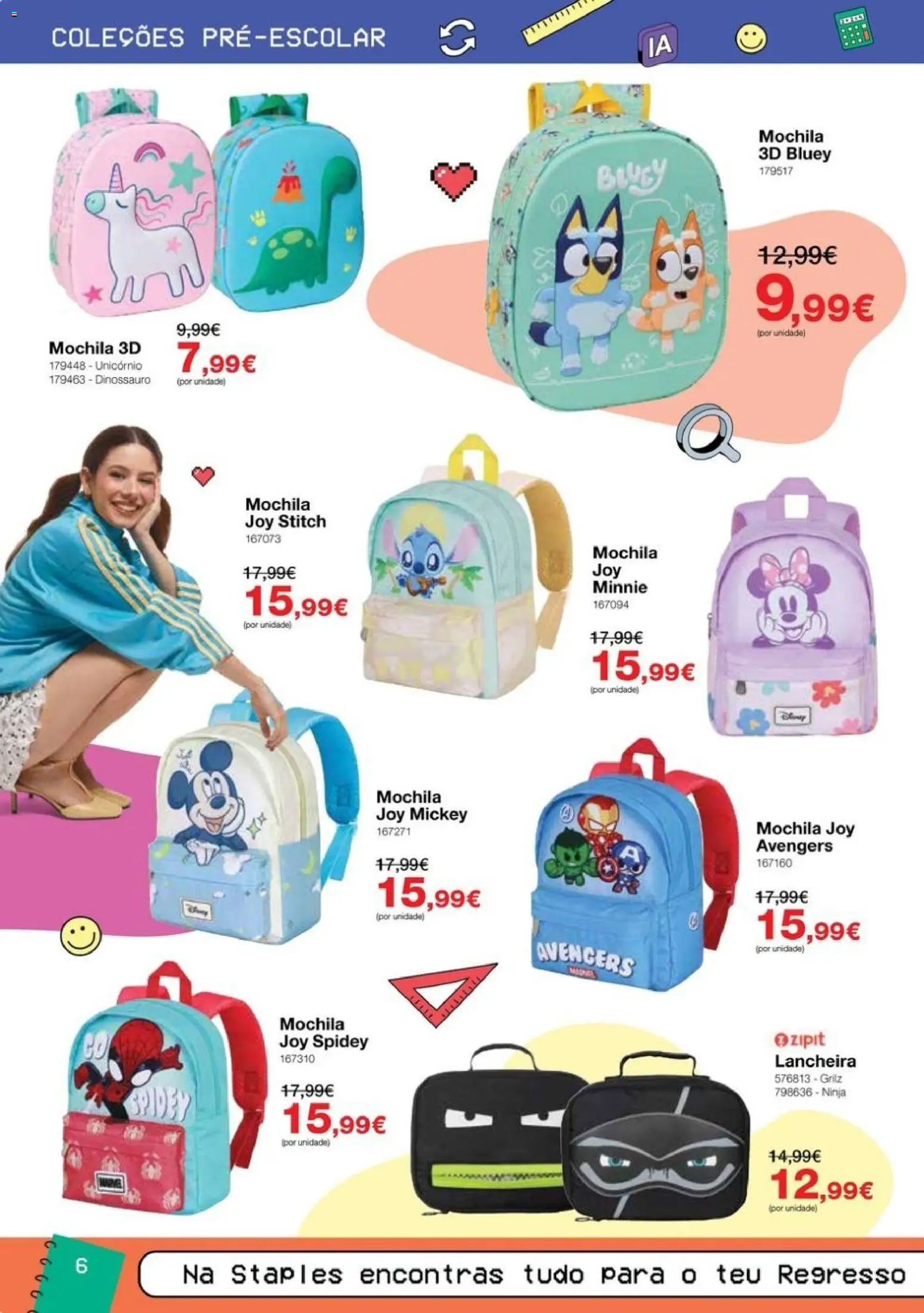 Staples Regresso às Aulas 2026 │ válido de 17/08/2026 | Página: 6 | Produtos: Mochila