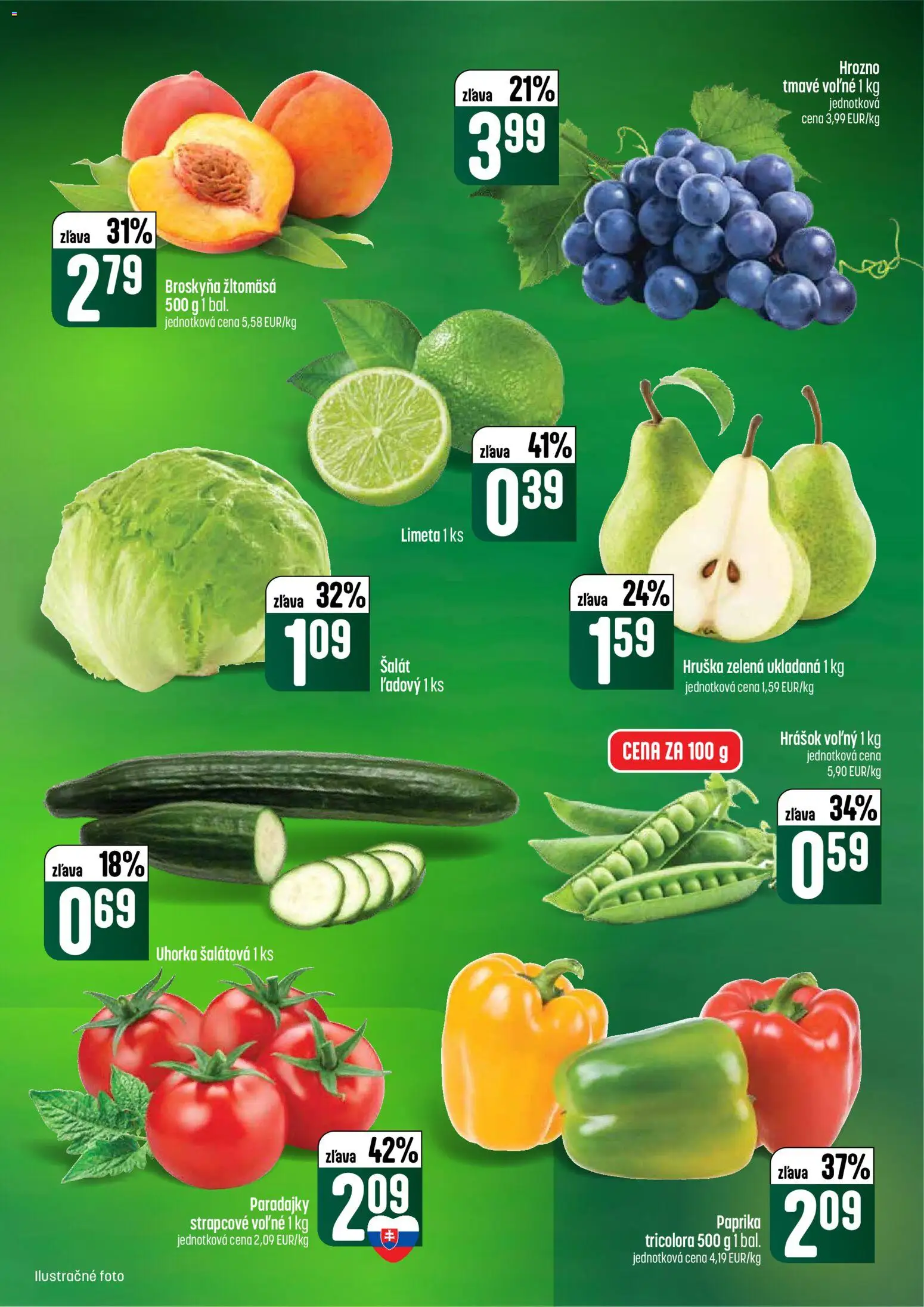 Nové COOP Jednota akcie – leták je platný od 21.05.2026 | Strana: 11 | Produkty: Paprika, Hrášok, Šalát, Hrozno