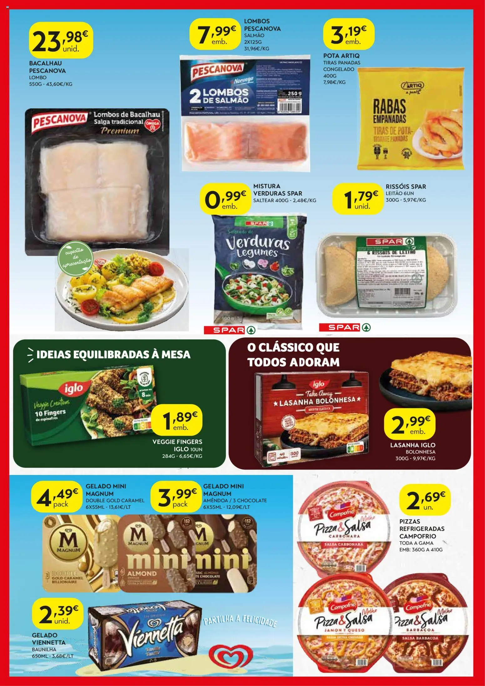 Spar folheto │ válido de 29/09/2026 | Página: 4 | Produtos: Baunilha, Bacalhau, Lasanha, Chocolate